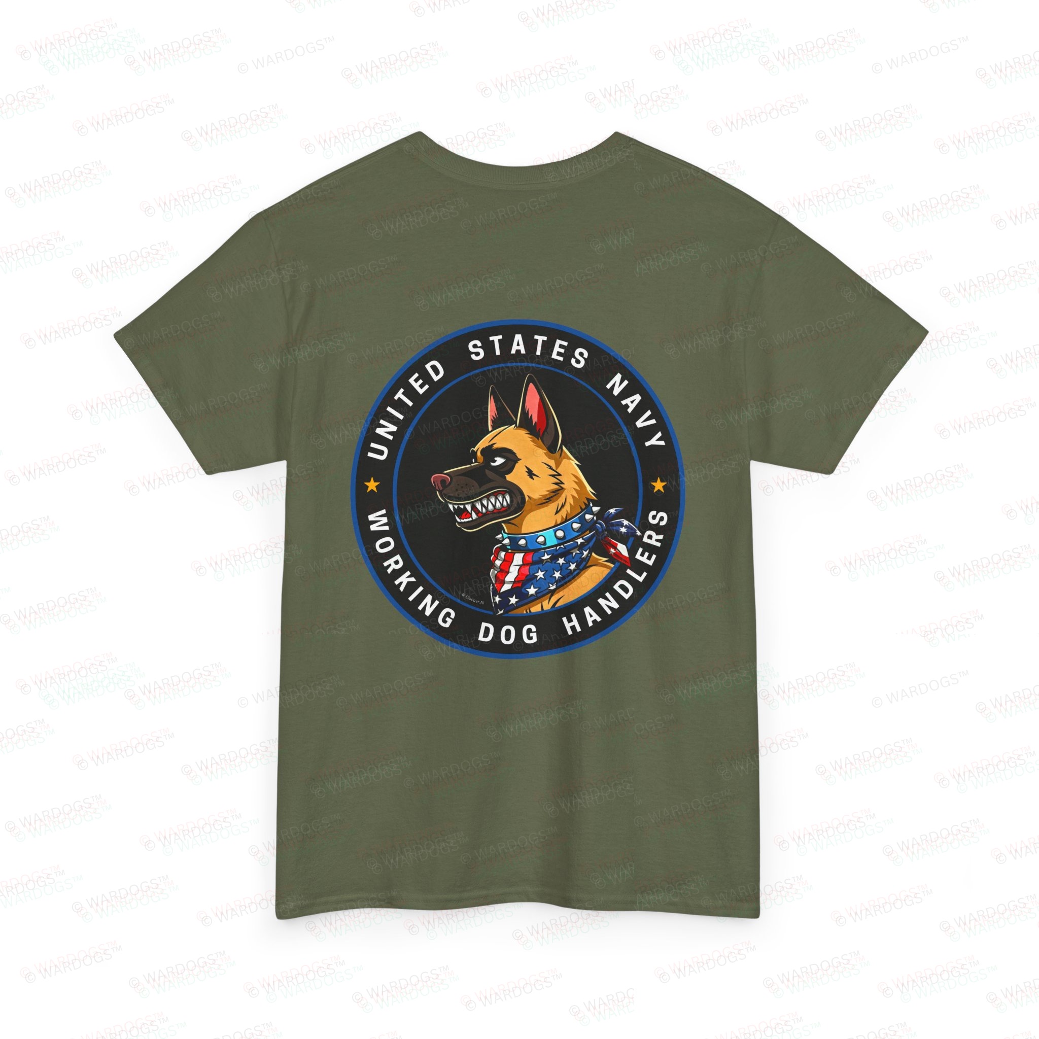 U.S. Navy K9 Working Dog Handler T-Shirt - circle/back - Image 5