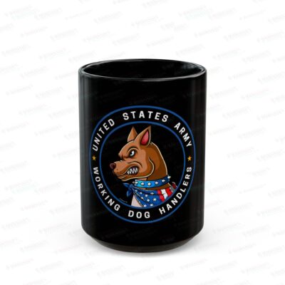 Military Working Dogs Black Ceramic Mug — U.S. Army (11oz/15oz)
