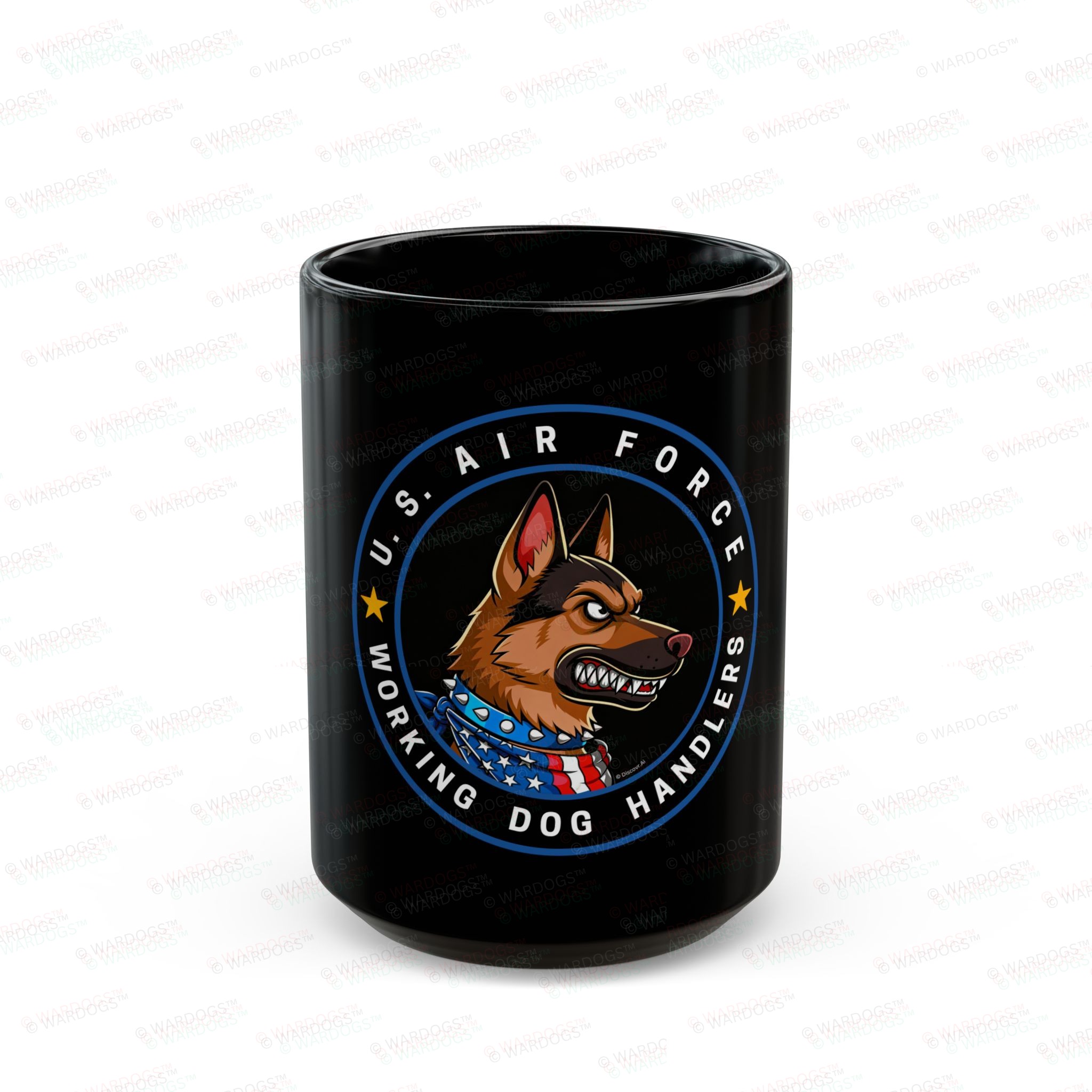 Military Working Dogs Black Ceramic Mug — U.S. Air Force (11oz/15oz) - Image 2