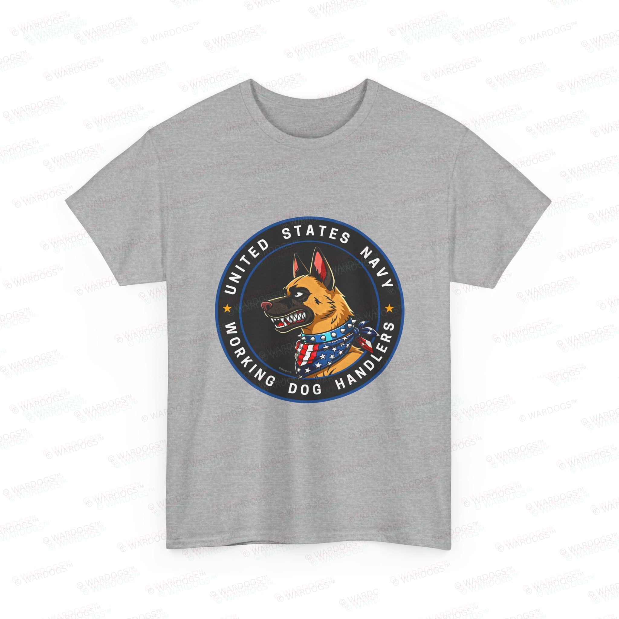 US NAVY K9 Working Dog Handler T-Shirt - circle/front - Image 4