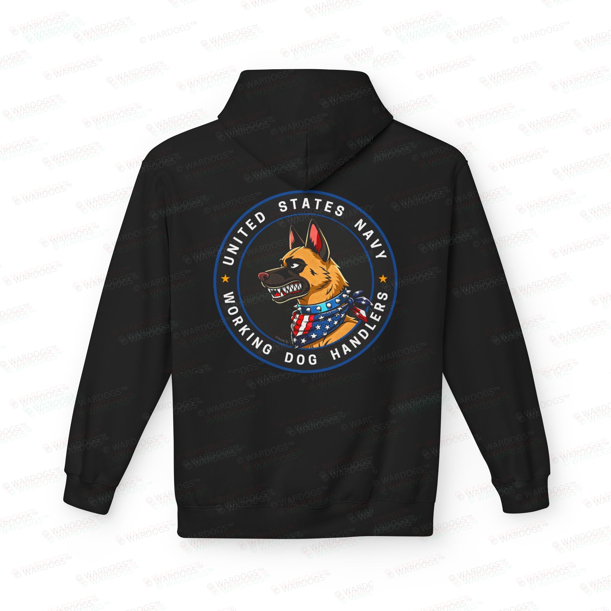 US Navy Hoodie — Circle Design Back - Image 4