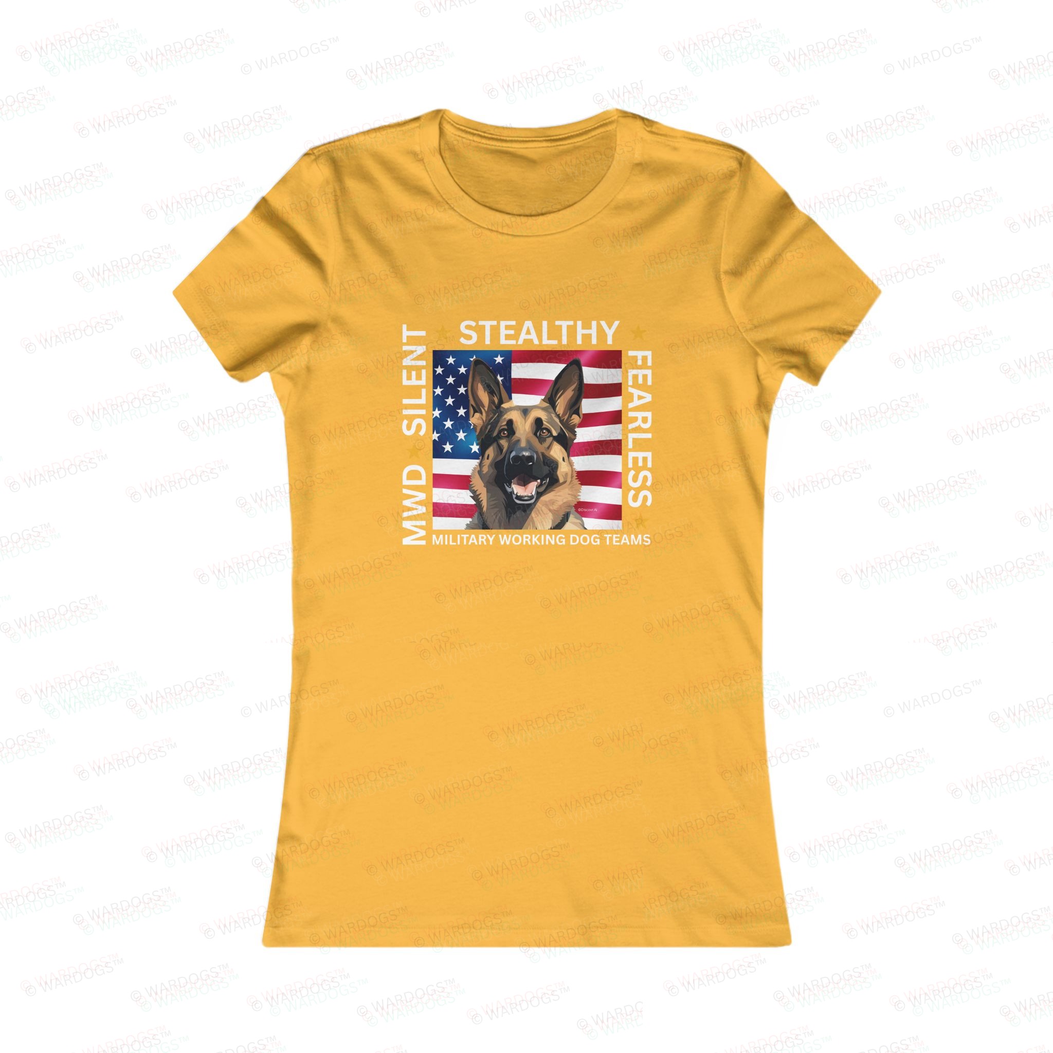 Silent Stealthy Fearless, American Flag - Womens Tee front - Image 5