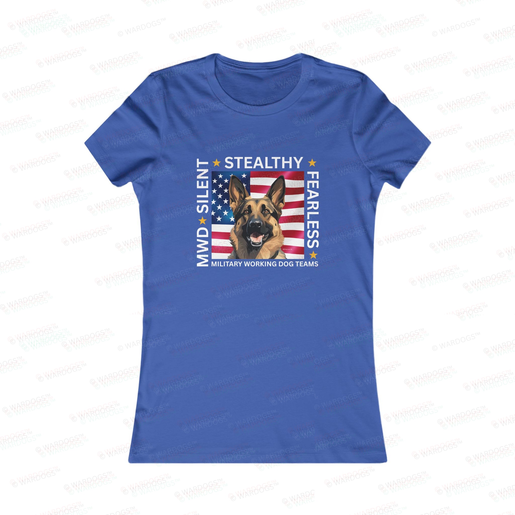 Silent Stealthy Fearless, American Flag - Womens Tee front - Image 9