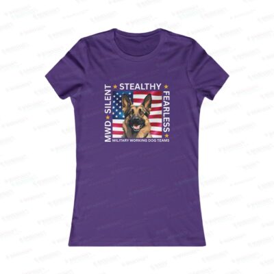 Silent Stealthy Fearless, American Flag –  Womens Tee front