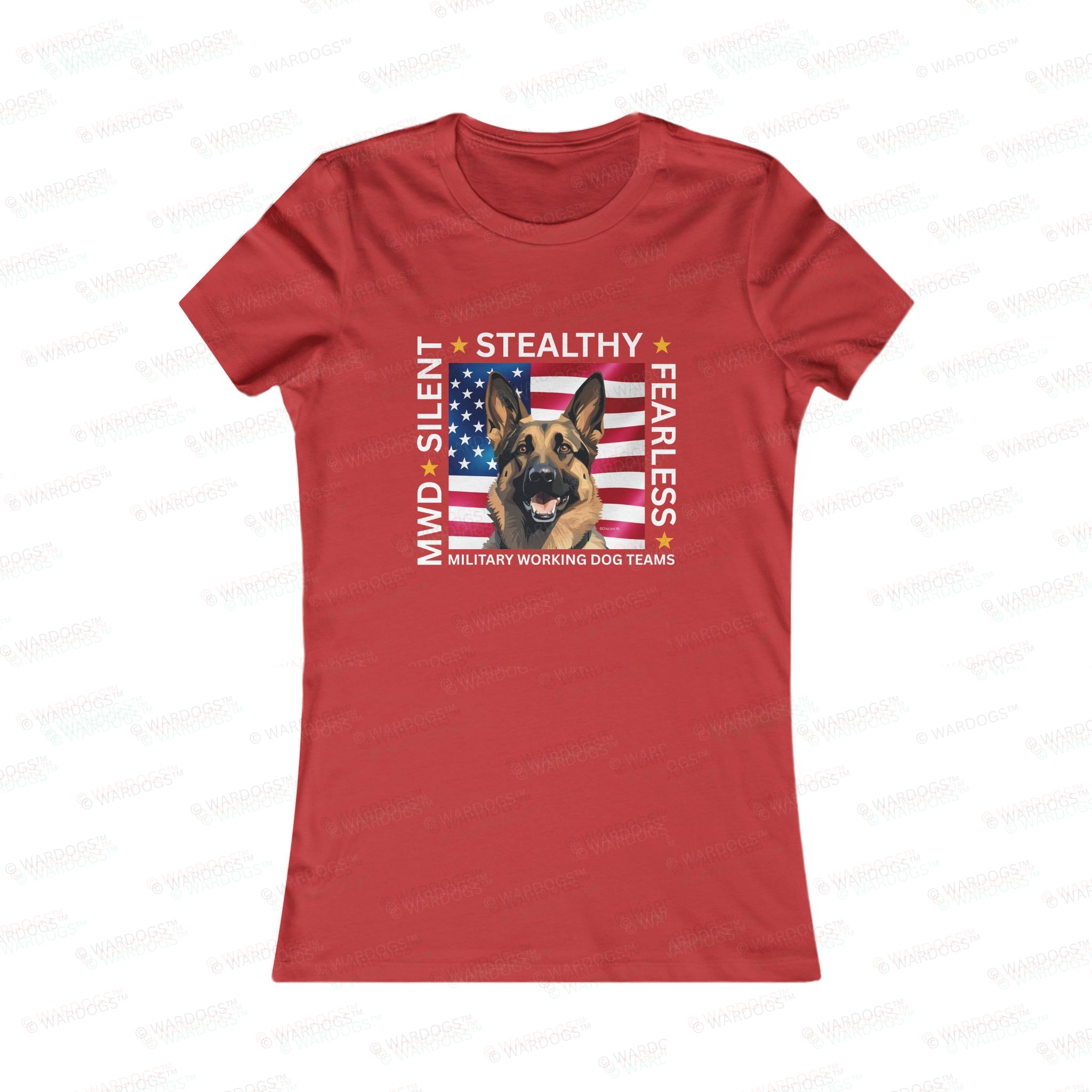 Silent Stealthy Fearless, American Flag - Womens Tee front - Image 17