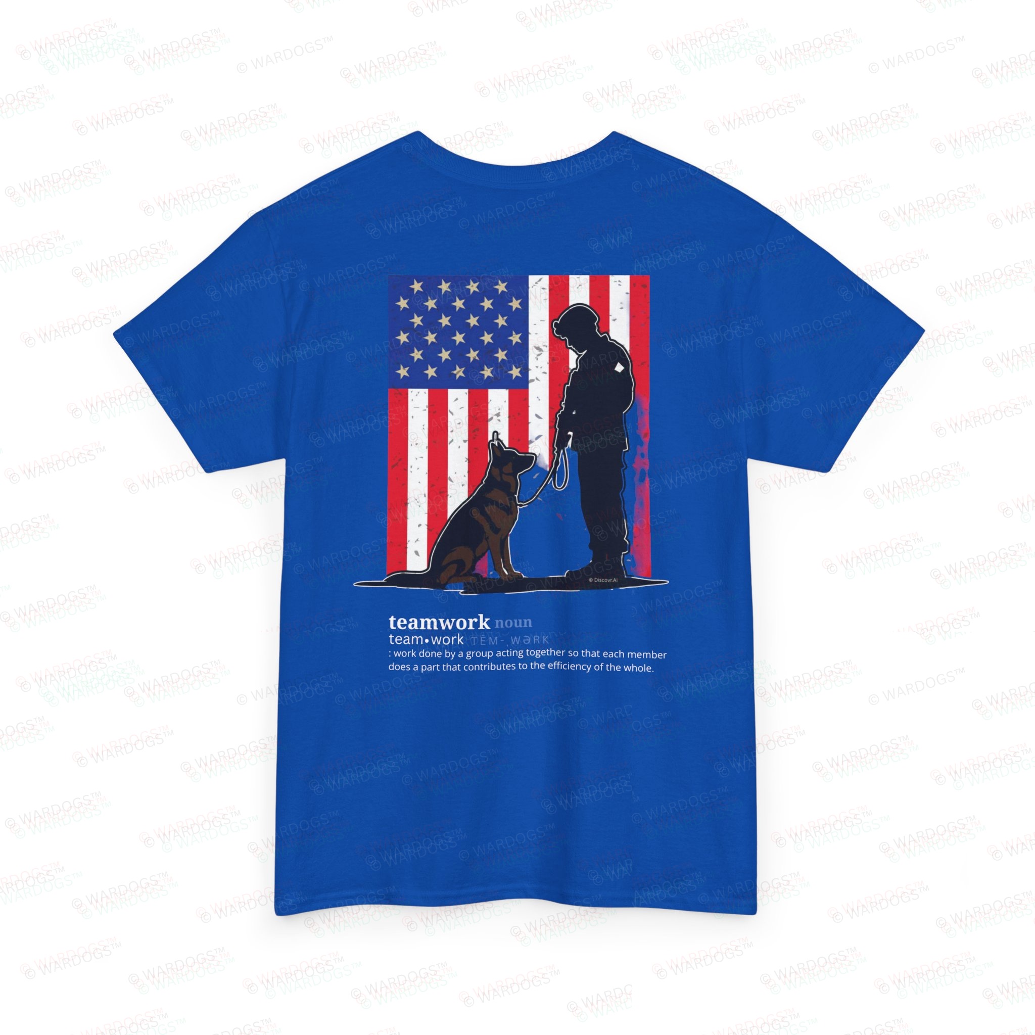 US Military Canine “Teamwork” Tee – White Text - Image 10