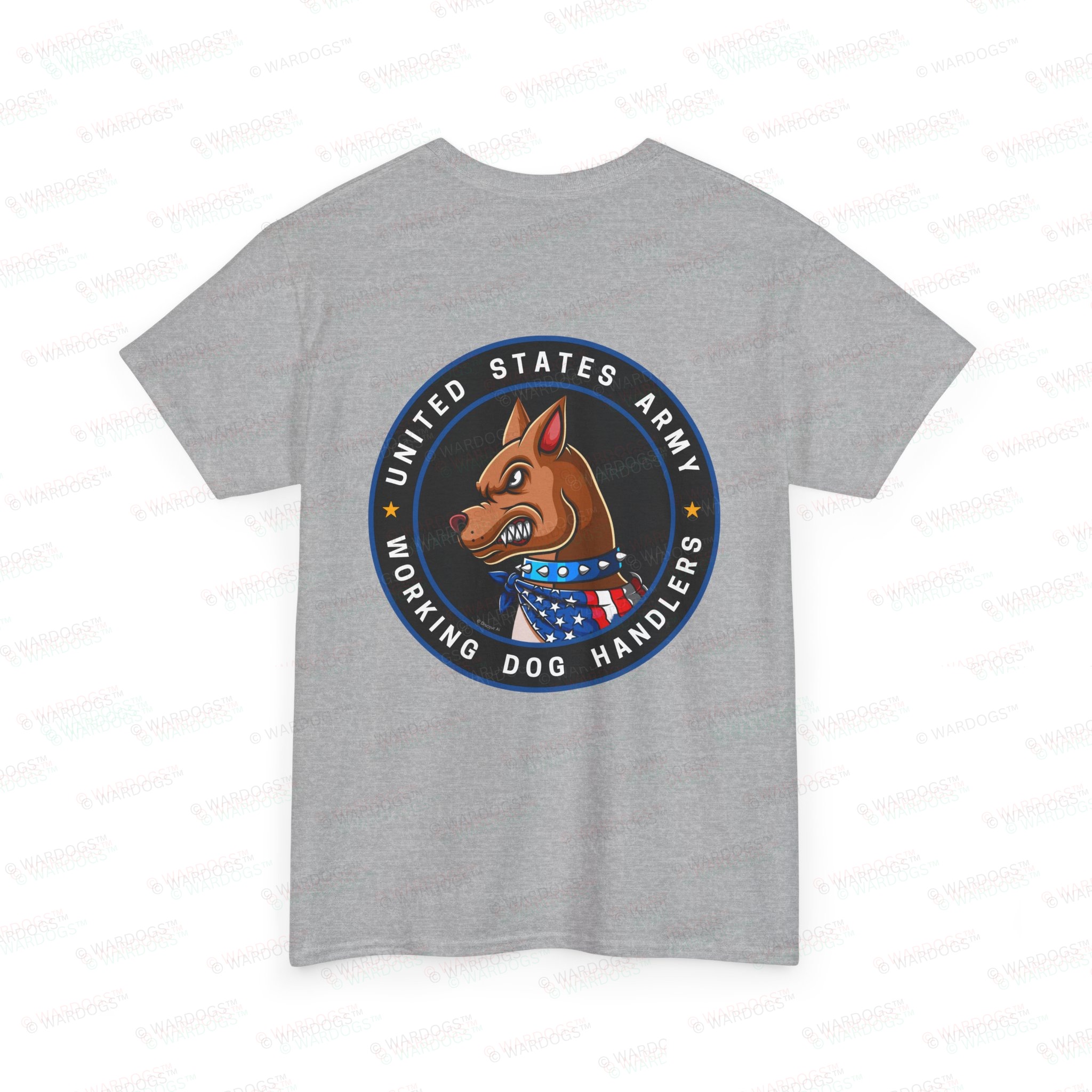 U.S. Army K9 Working Dog Handler T-Shirt - circle/back - Image 4