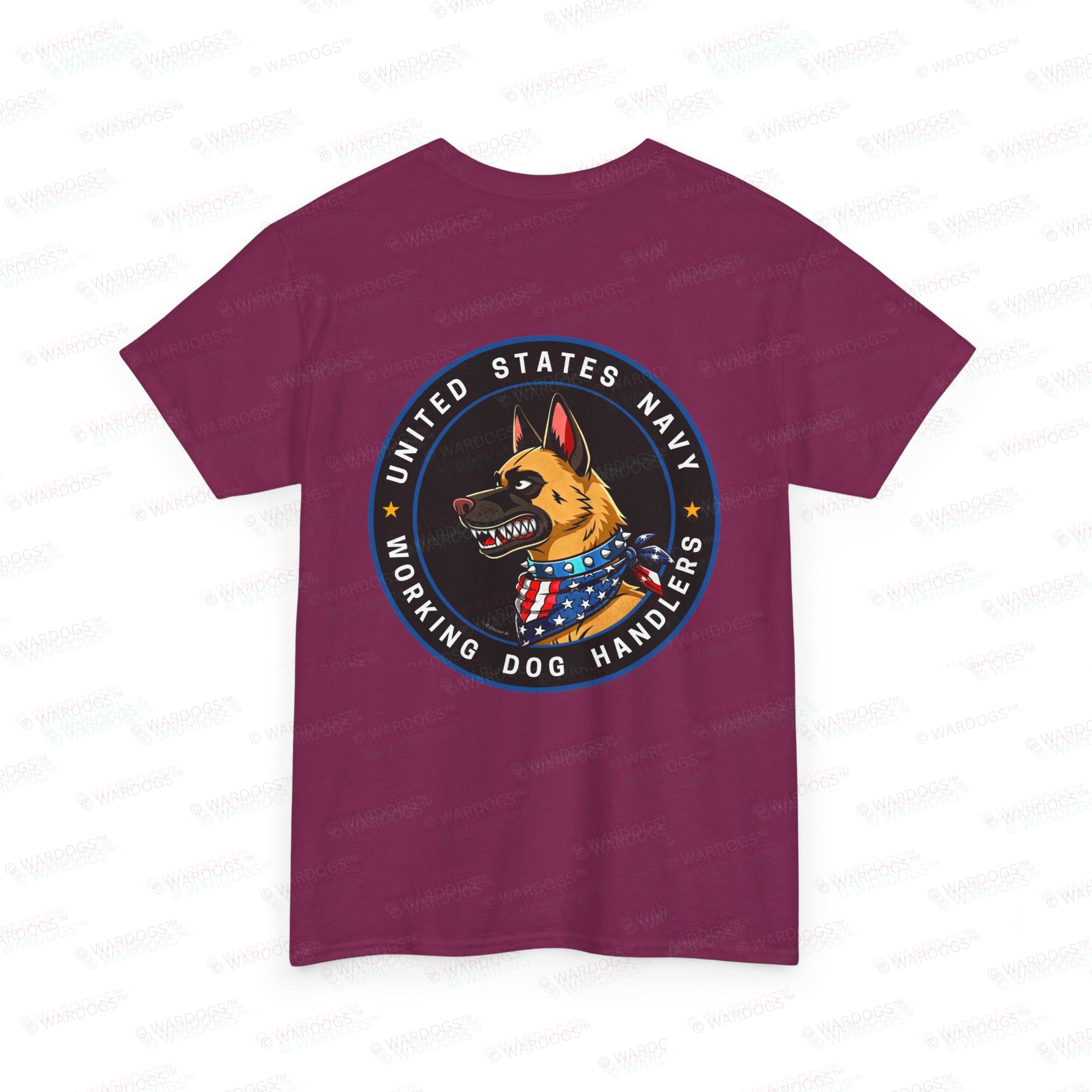 U.S. Navy K9 Working Dog Handler T-Shirt - circle/back - Image 9