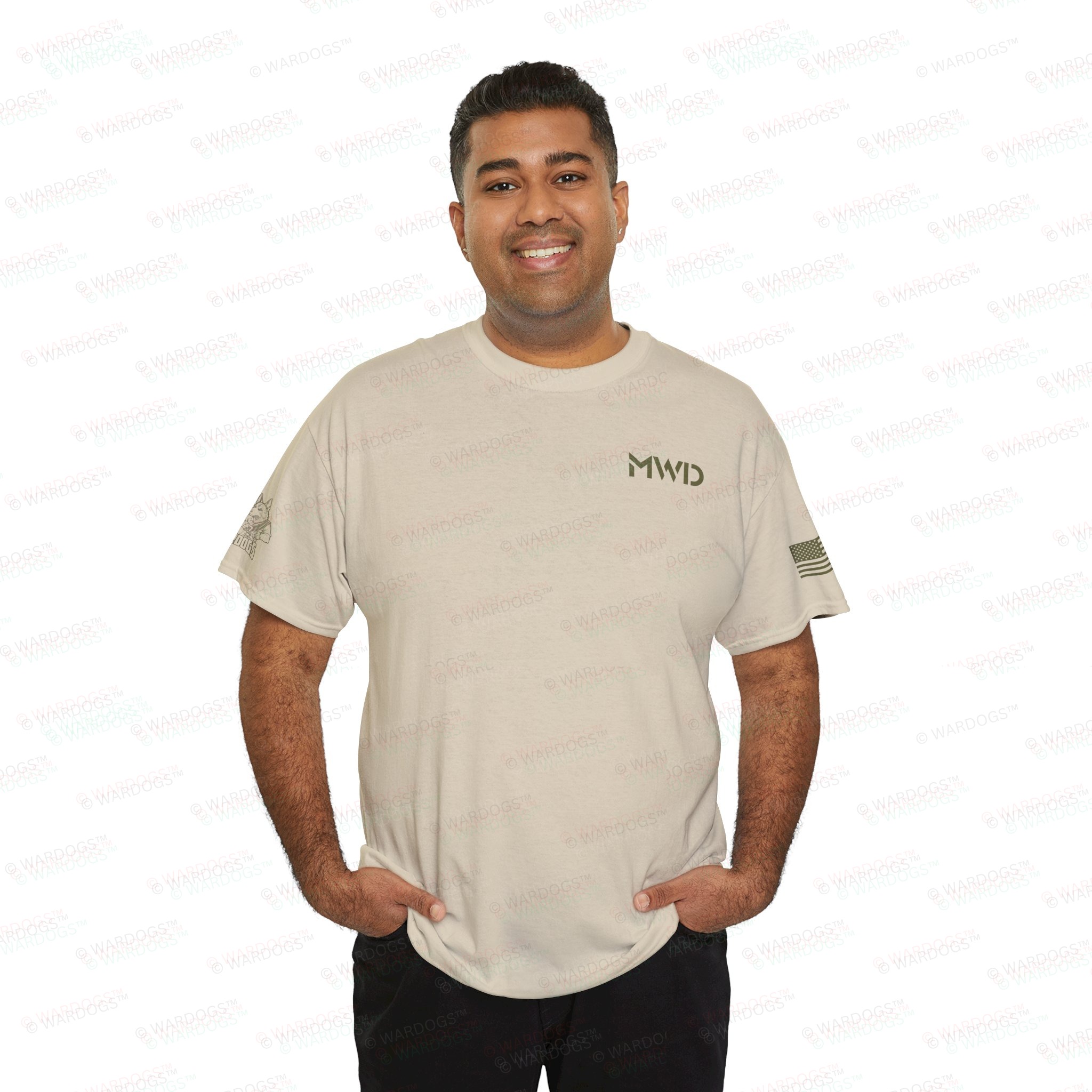 US Army MWD K9 Defender Military T-Shirt - Image 3