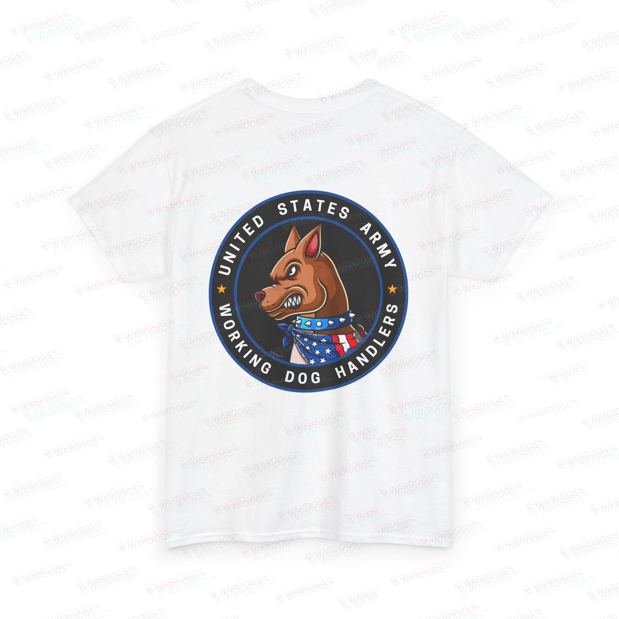 U.S. Army K9 Working Dog Handler T-Shirt - circle/back - Image 2
