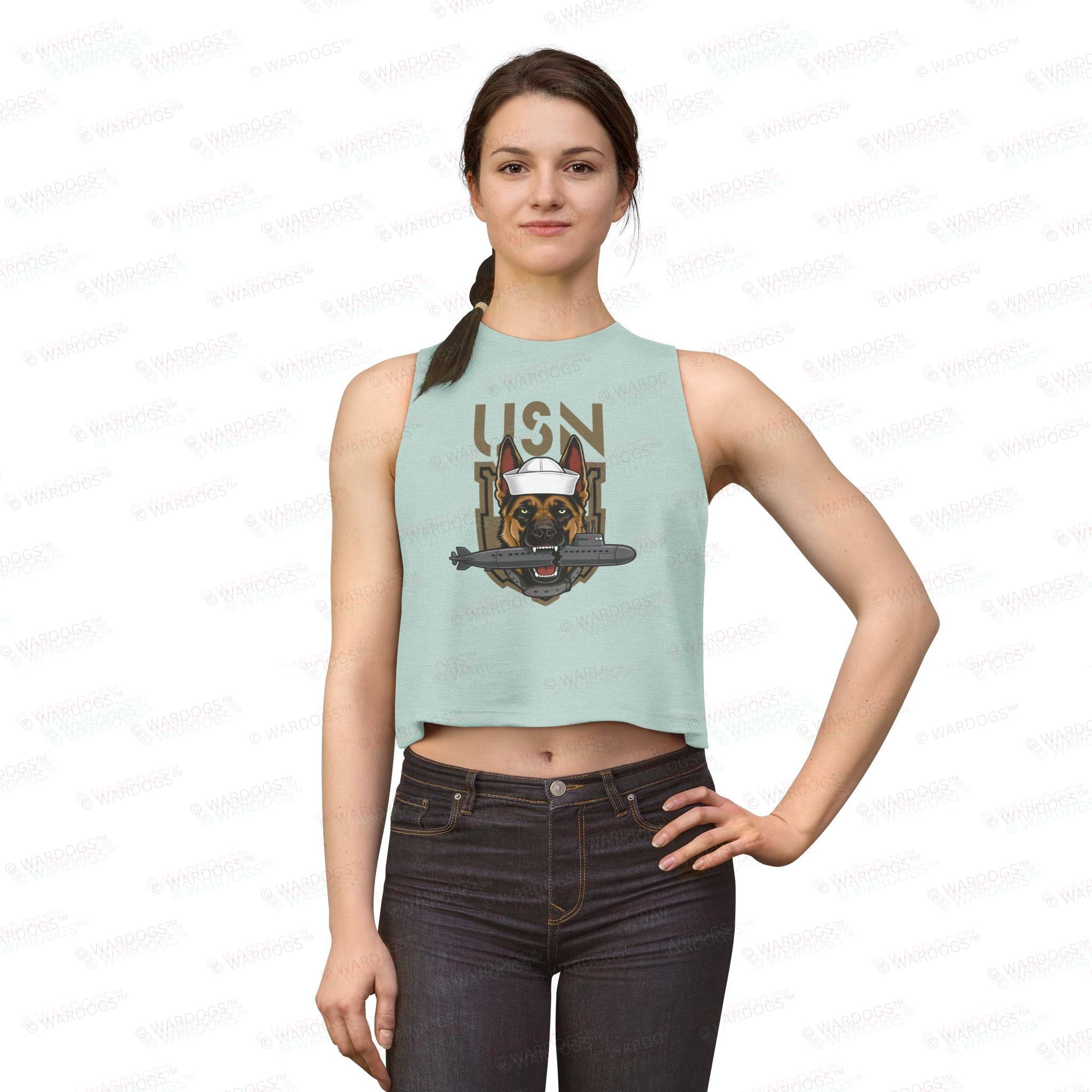 US NAVY K9 DEFENDER MALINOIS CROP TOP