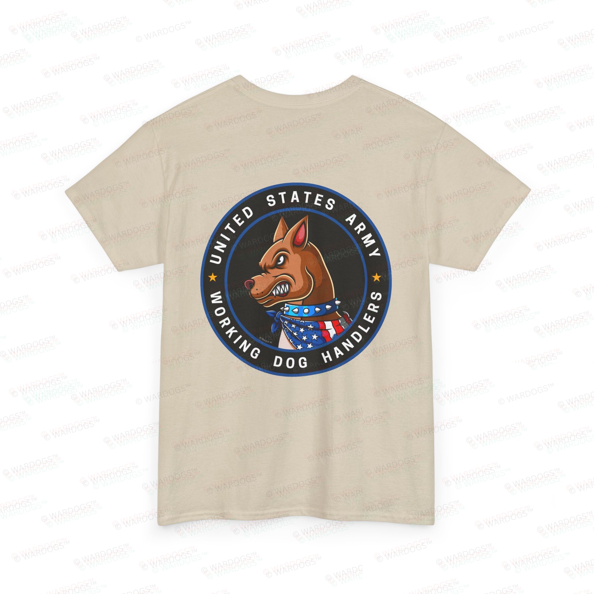 U.S. Army K9 Working Dog Handler T-Shirt - circle/back - Image 3