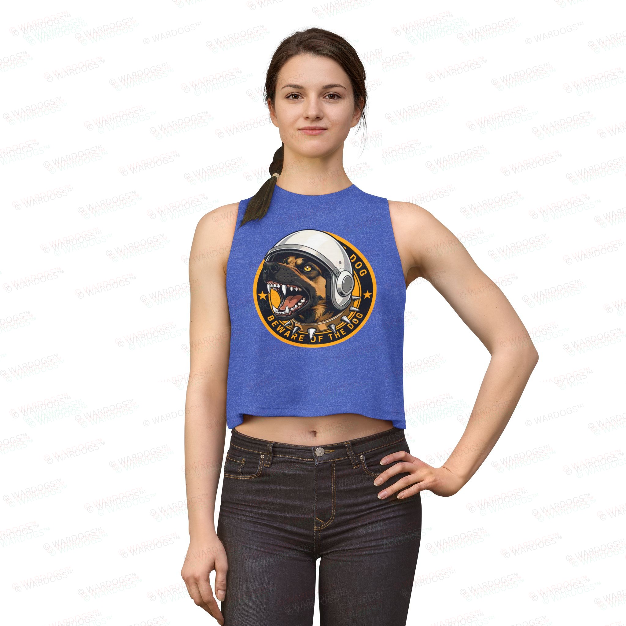 US SPACE FORCE BEWARE MALINOIS CROP TOP