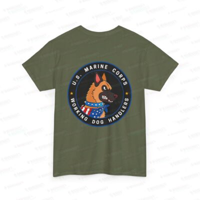 U.S. Marine Corps K9 Working Dog Handler T-Shirt – circle/back