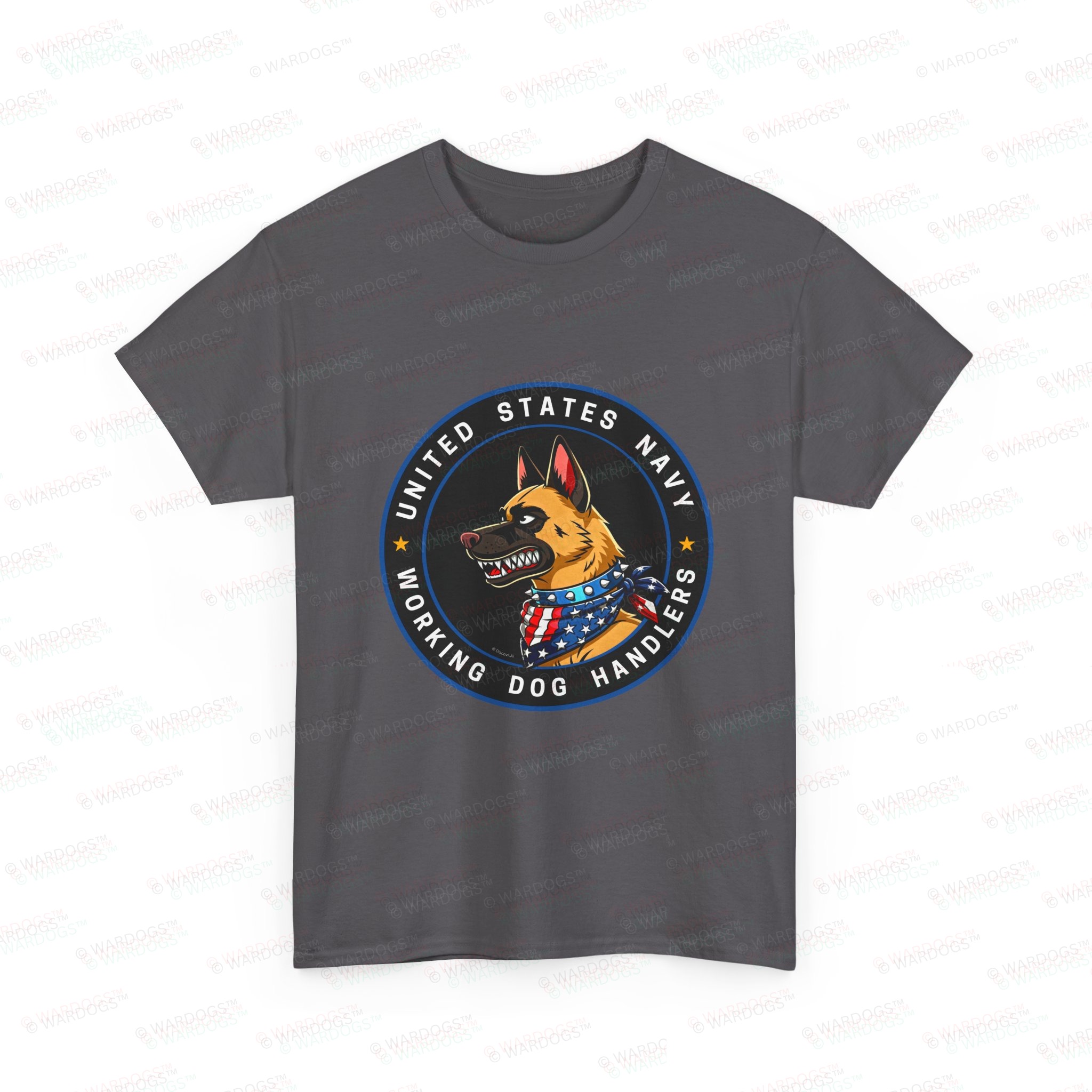 US NAVY K9 Working Dog Handler T-Shirt - circle/front - Image 7