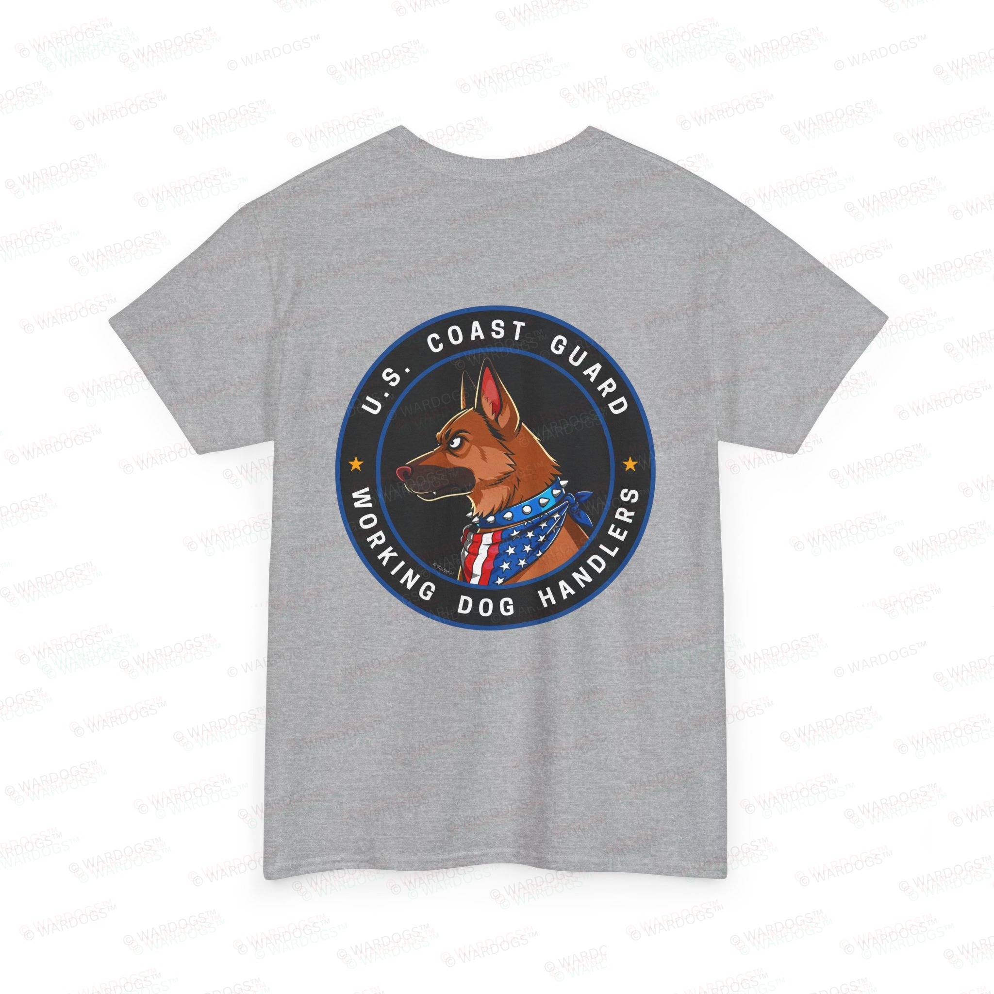 U.S. Coast Guard K9 Working Dog Handler T-Shirt - circle/back - Image 4