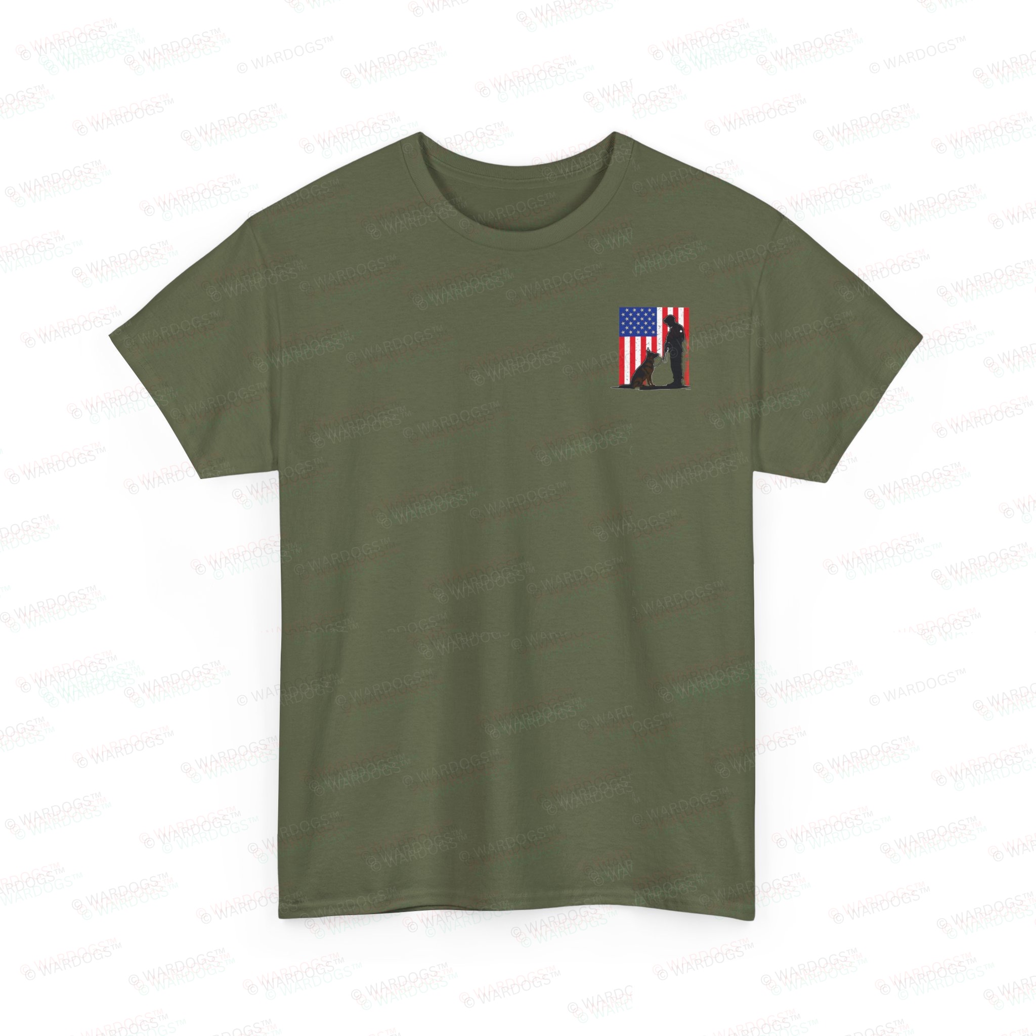 US Military Canine “Teamwork” Tee – White Text - Image 2