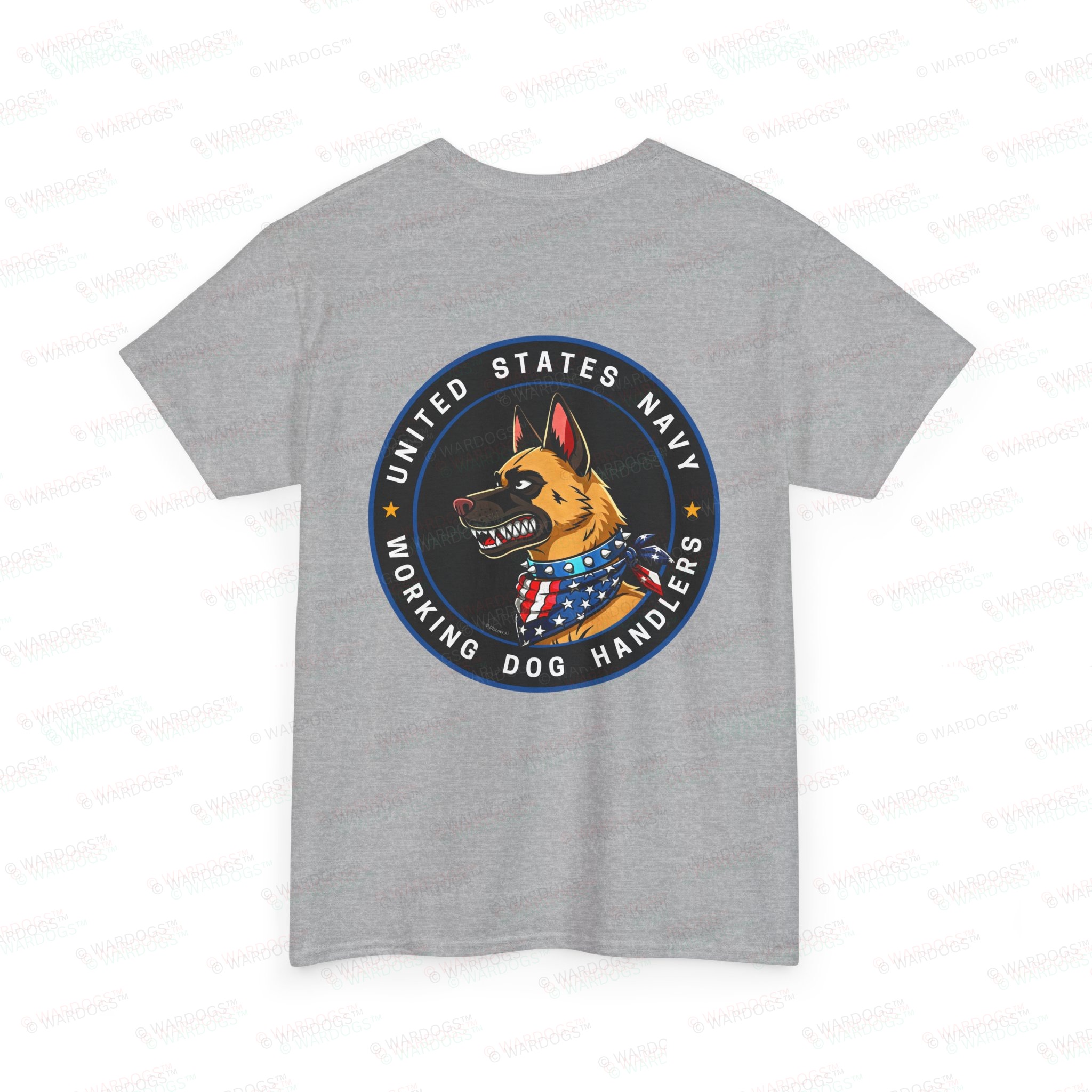 U.S. Navy K9 Working Dog Handler T-Shirt - circle/back - Image 4