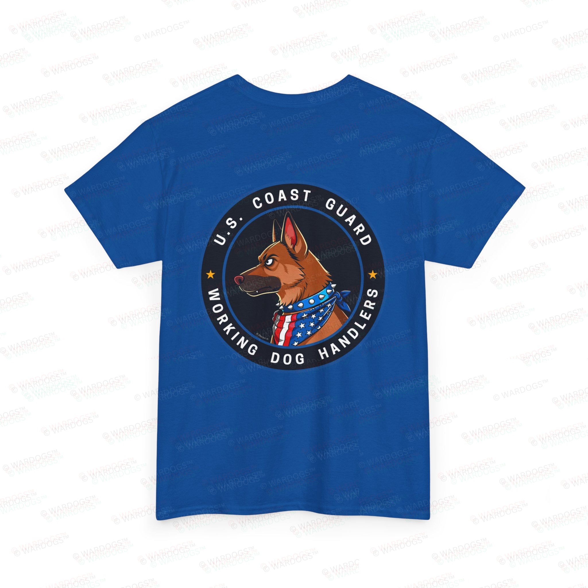 U.S. Coast Guard K9 Working Dog Handler T-Shirt - circle/back - Image 8