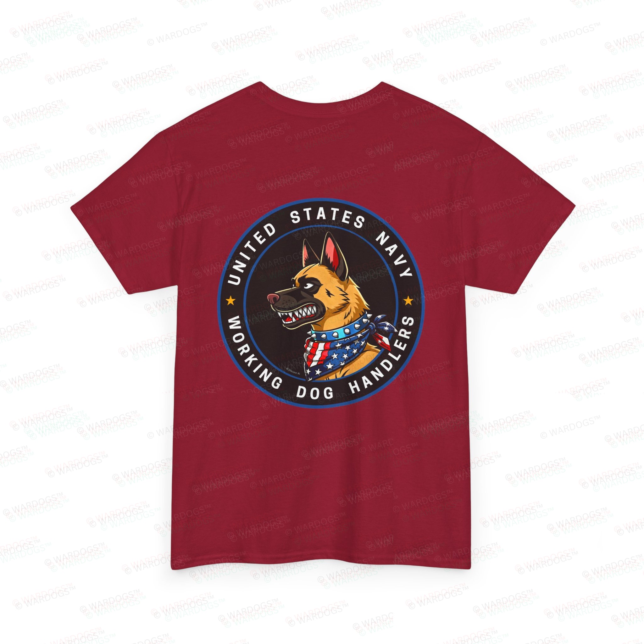 U.S. Navy K9 Working Dog Handler T-Shirt - circle/back - Image 10