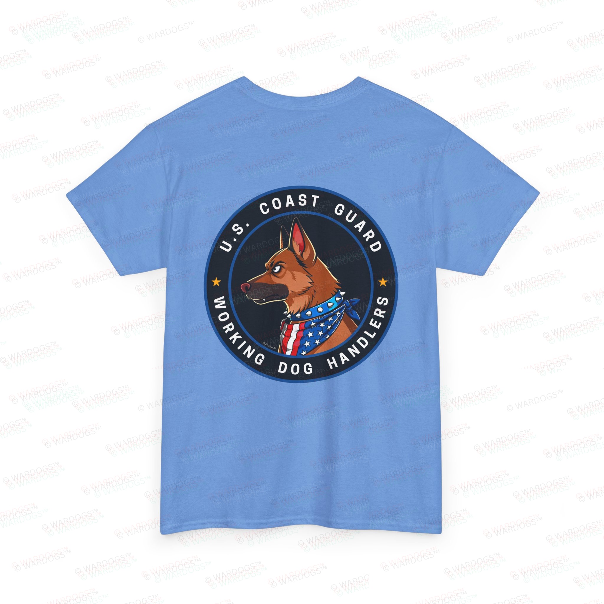 U.S. Coast Guard K9 Working Dog Handler T-Shirt - circle/back - Image 6