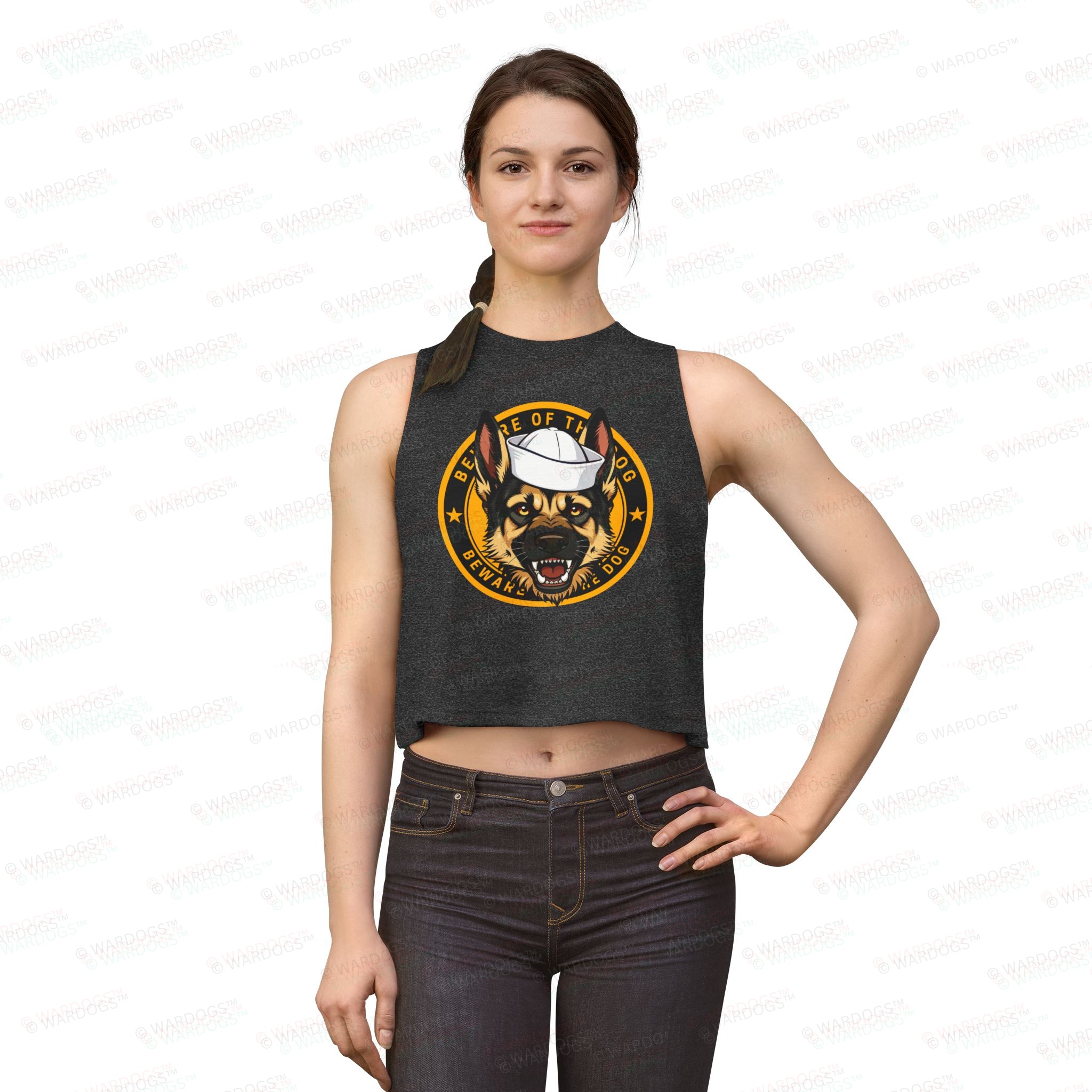US NAVY BEWARE MALINOIS CROP TOP - Image 13