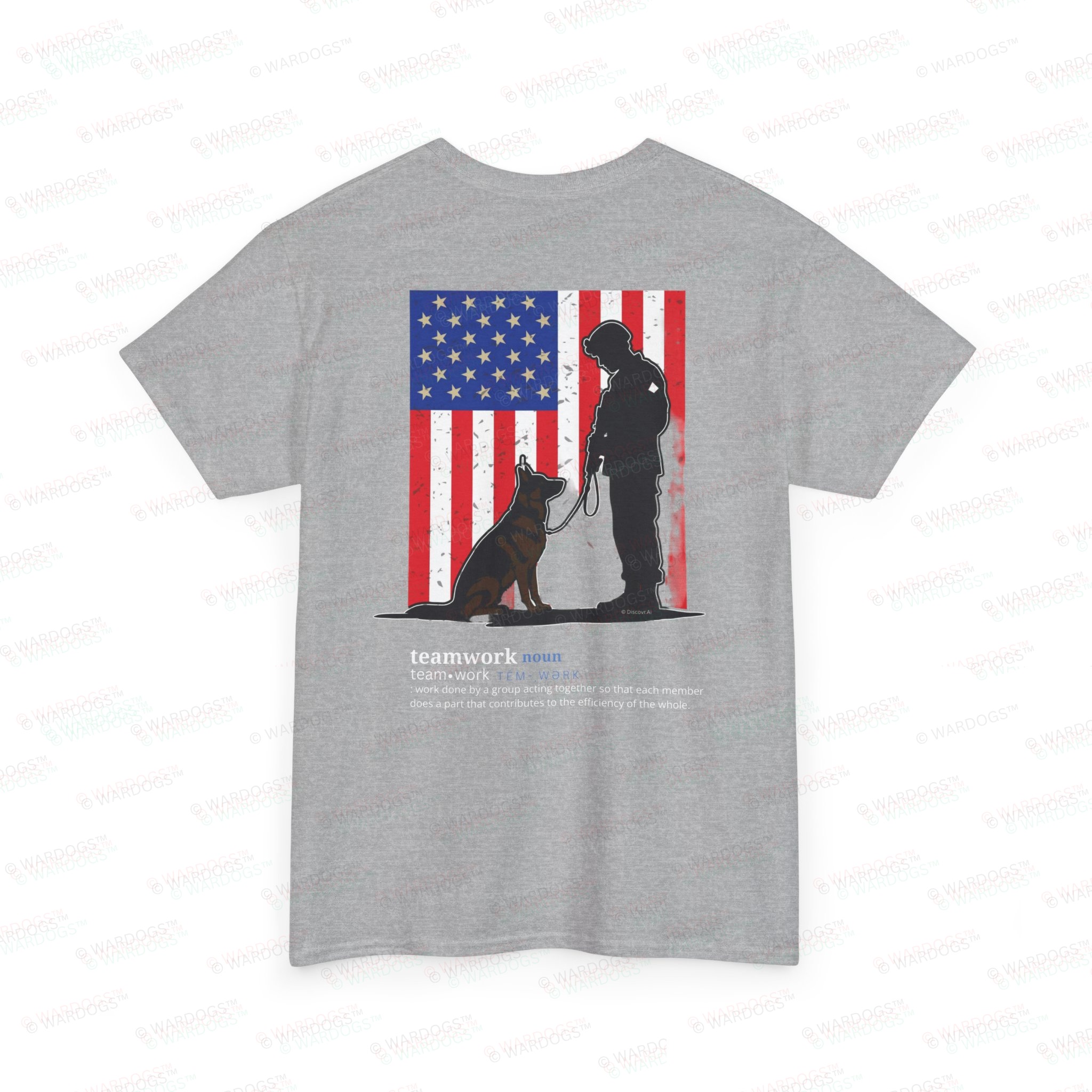 US Military Canine “Teamwork” Tee – White Text - Image 4