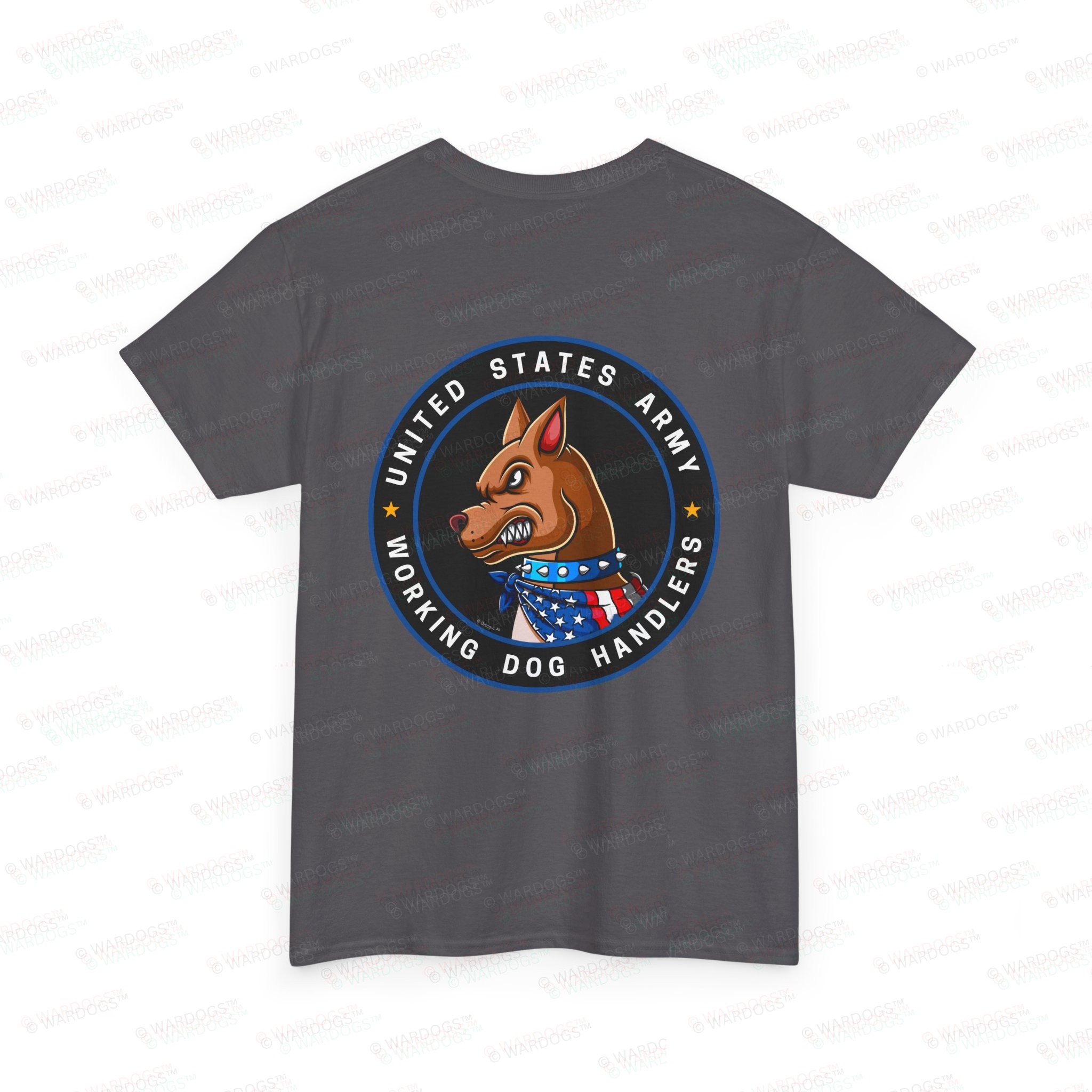 U.S. Army K9 Working Dog Handler T-Shirt - circle/back - Image 7