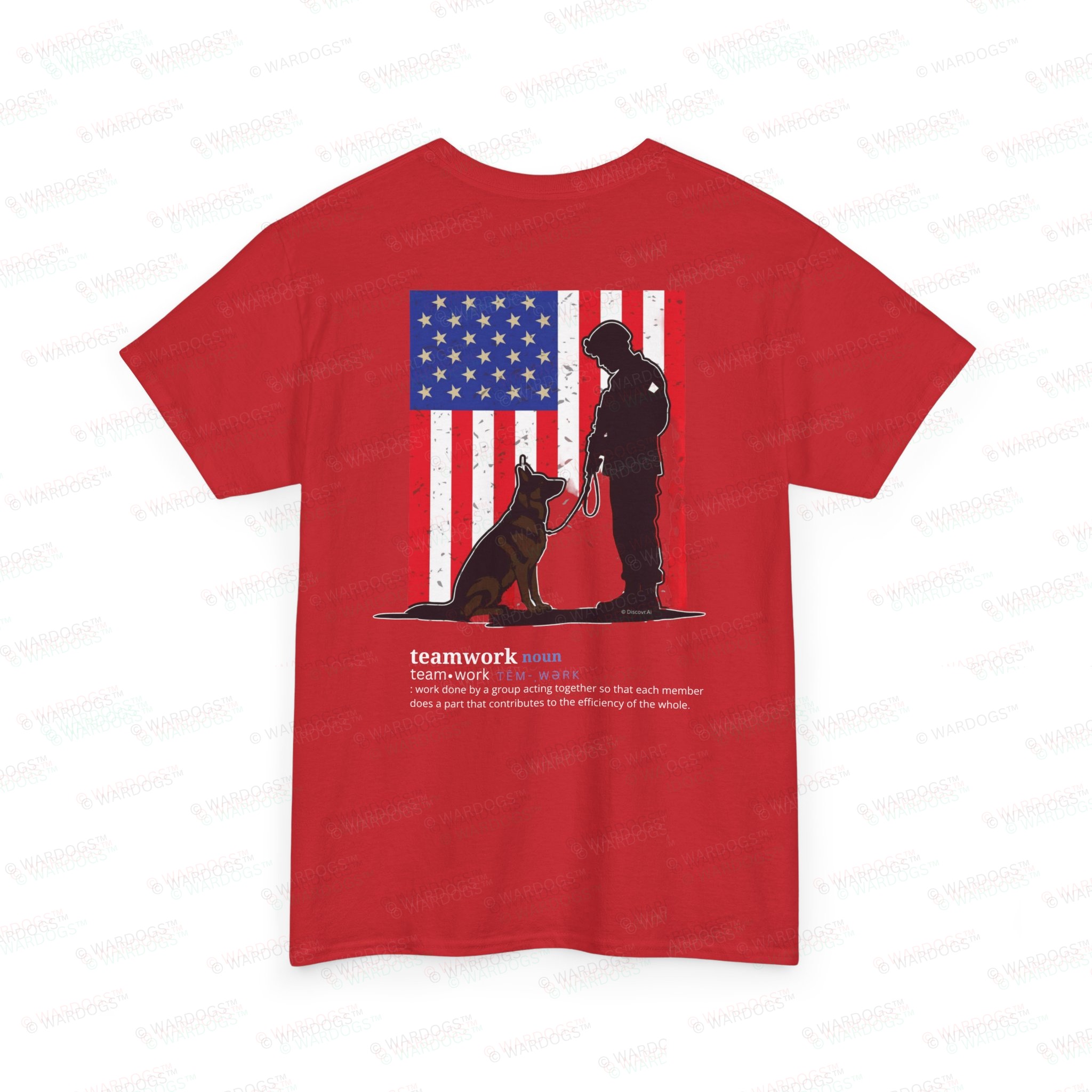 US Military Canine “Teamwork” Tee – White Text - Image 18