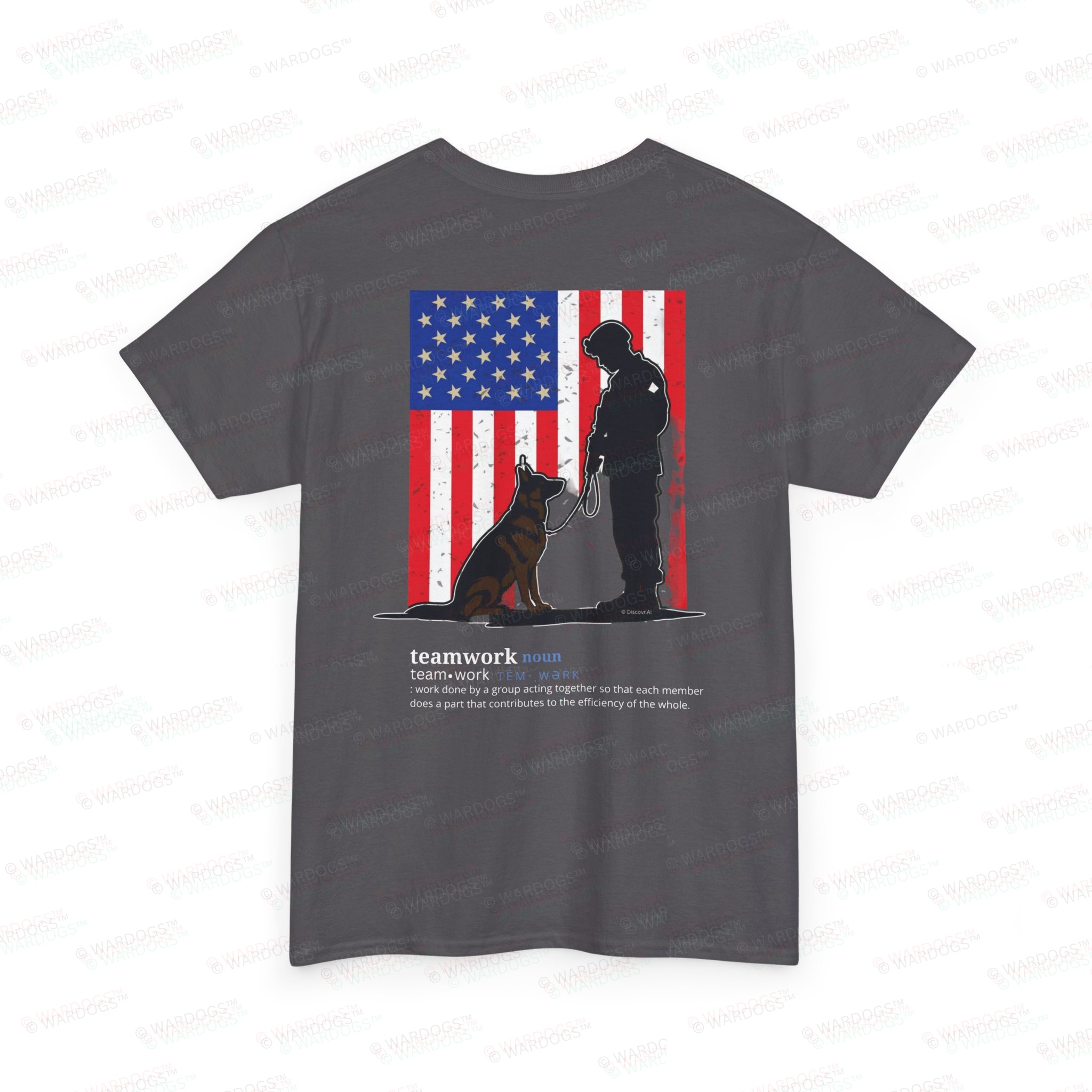 US Military Canine “Teamwork” Tee – White Text - Image 12