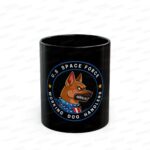 Military Working Dogs Black Ceramic Mug — U.S. Space Force (11oz/15oz)