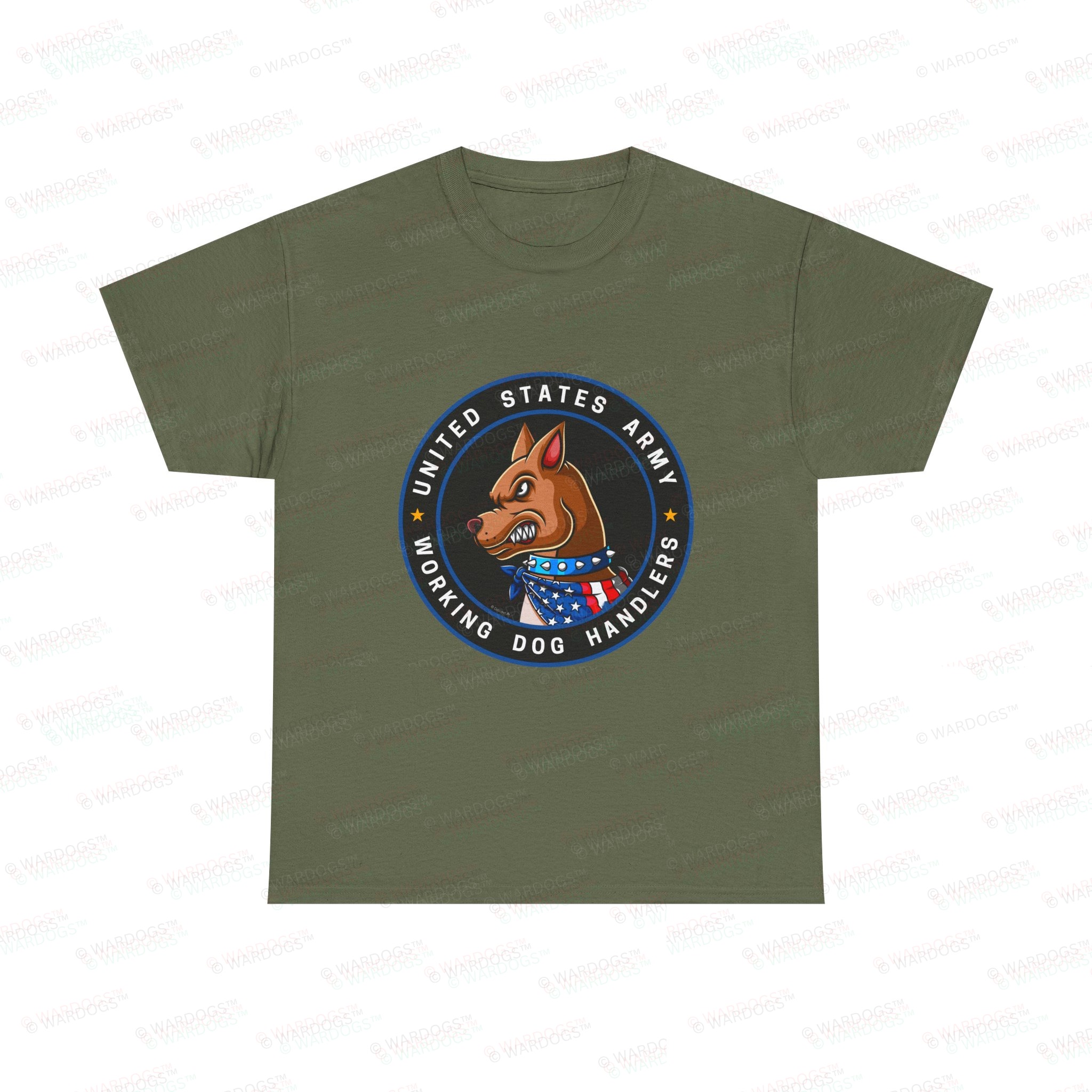 US Army K9 Working Dog Handler T-Shirt - circle/front - Image 4