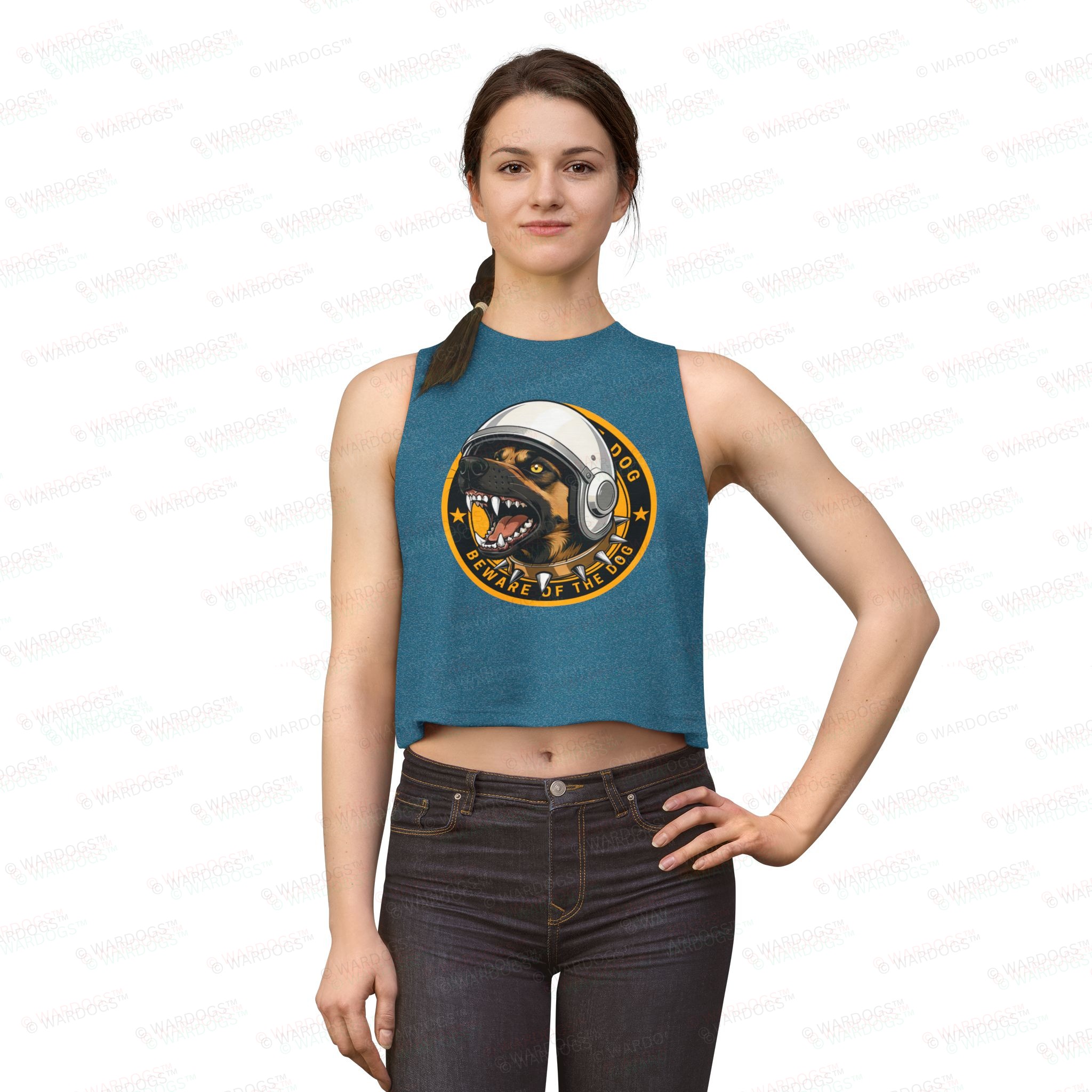US SPACE FORCE BEWARE MALINOIS CROP TOP - Image 11
