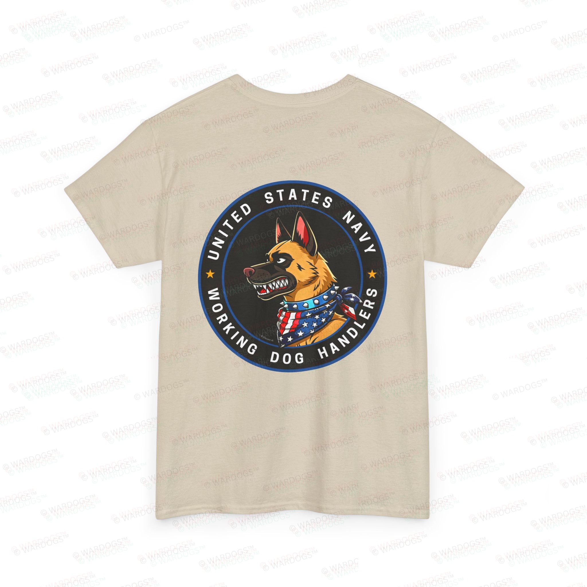 U.S. Navy K9 Working Dog Handler T-Shirt - circle/back - Image 3