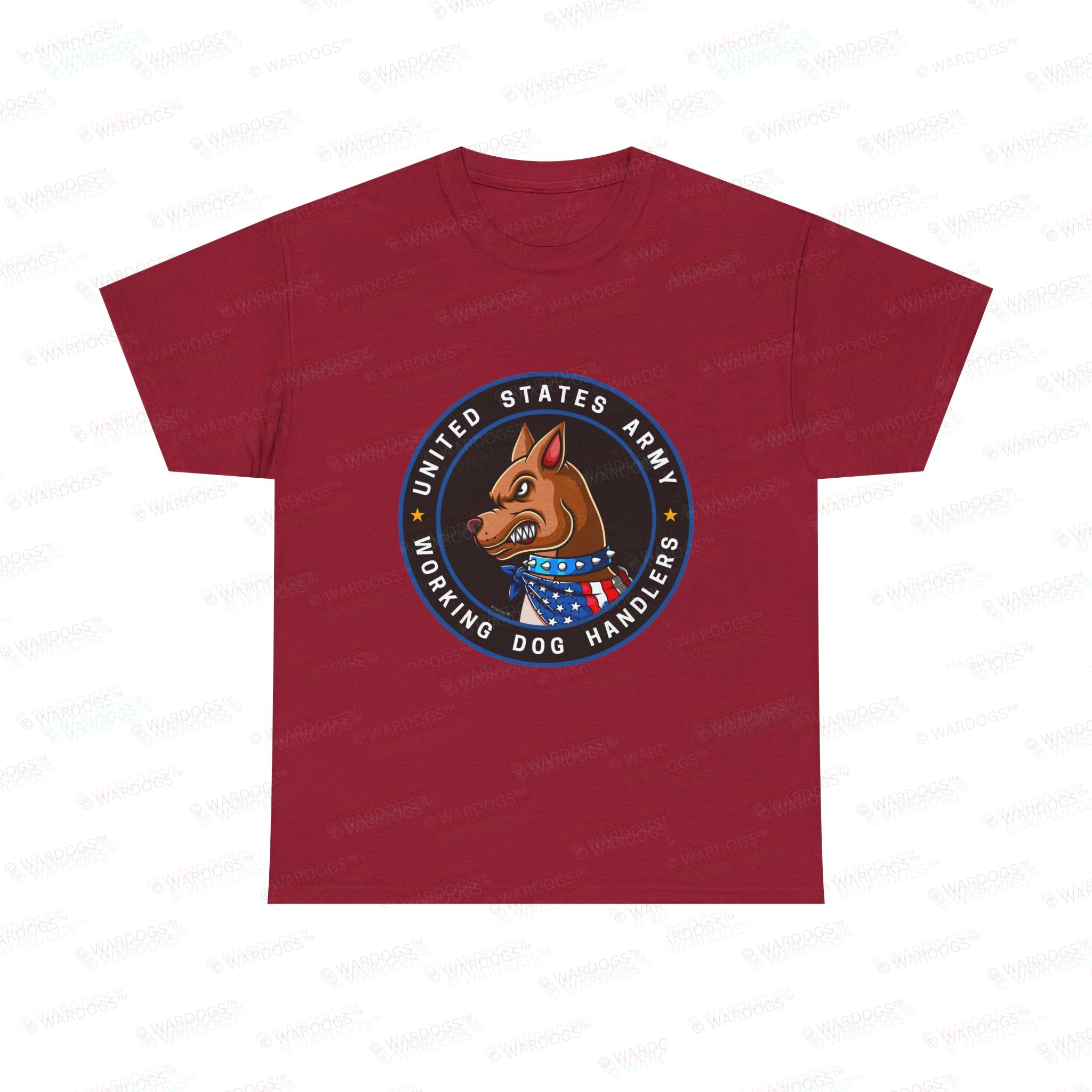 US Army K9 Working Dog Handler T-Shirt - circle/front - Image 10