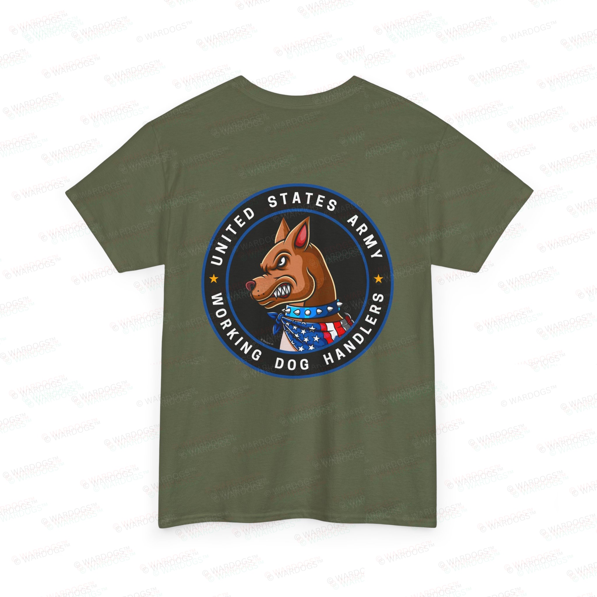 U.S. Army K9 Working Dog Handler T-Shirt - circle/back - Image 5