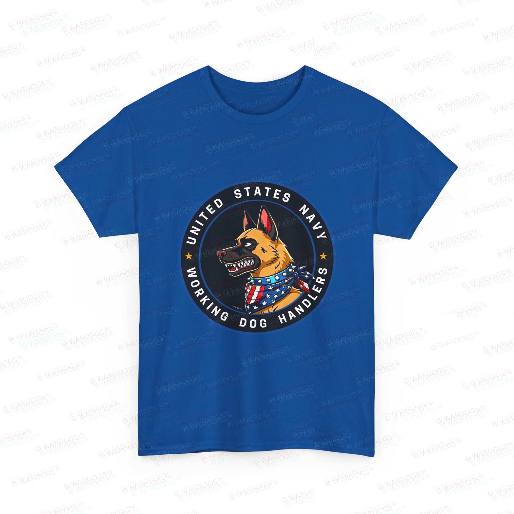 US NAVY K9 Working Dog Handler T-Shirt - circle/front