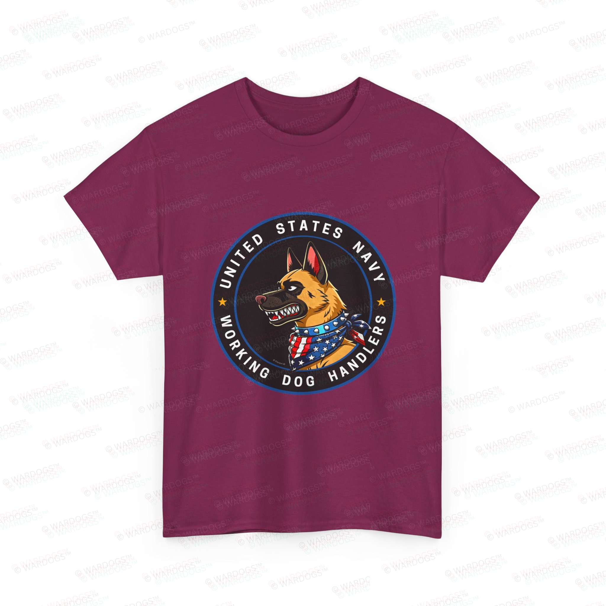 US NAVY K9 Working Dog Handler T-Shirt - circle/front - Image 9