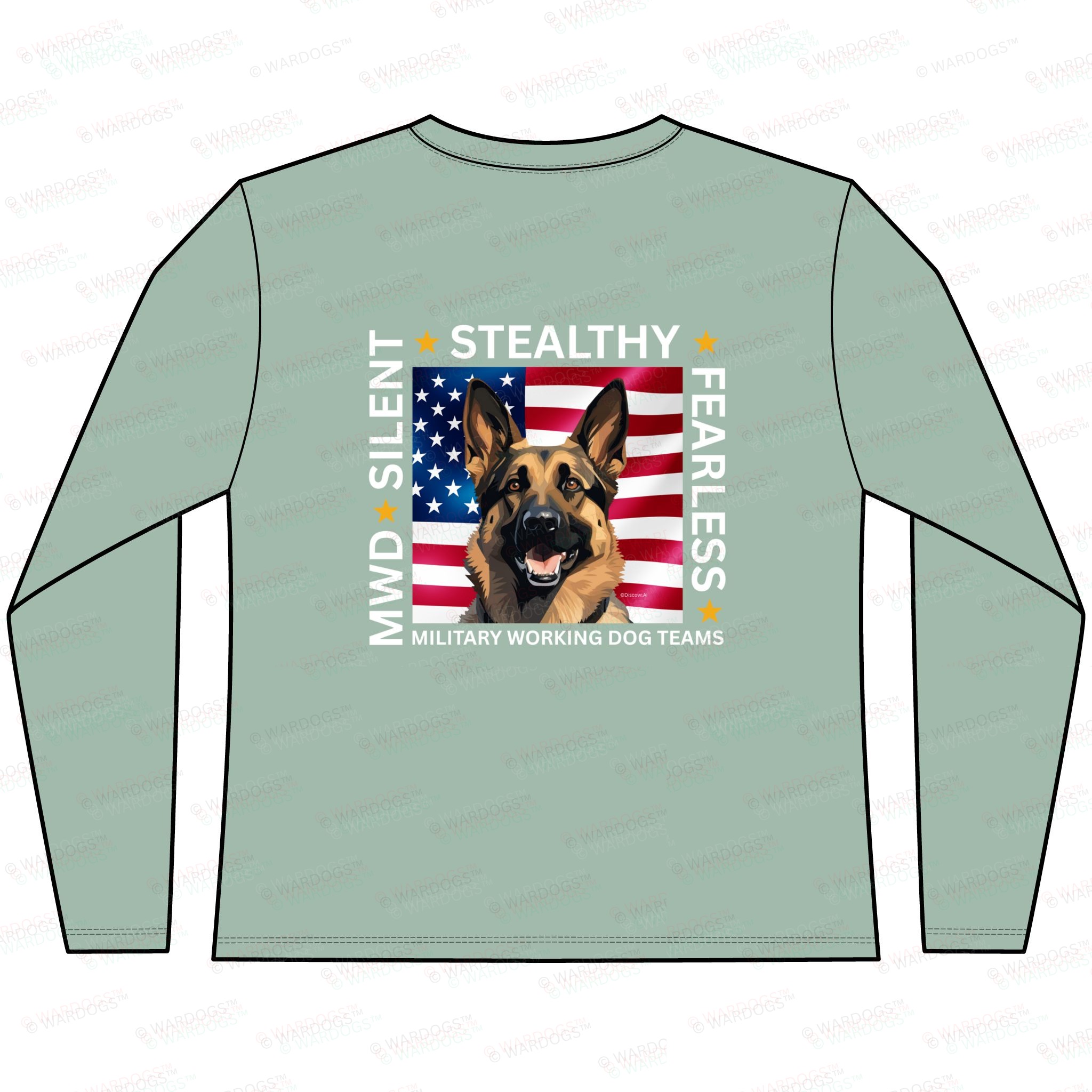 Womens Military Working Dog Team Long Sleeve Tee — "Silent • Stealthy • Fearless" - Image 5