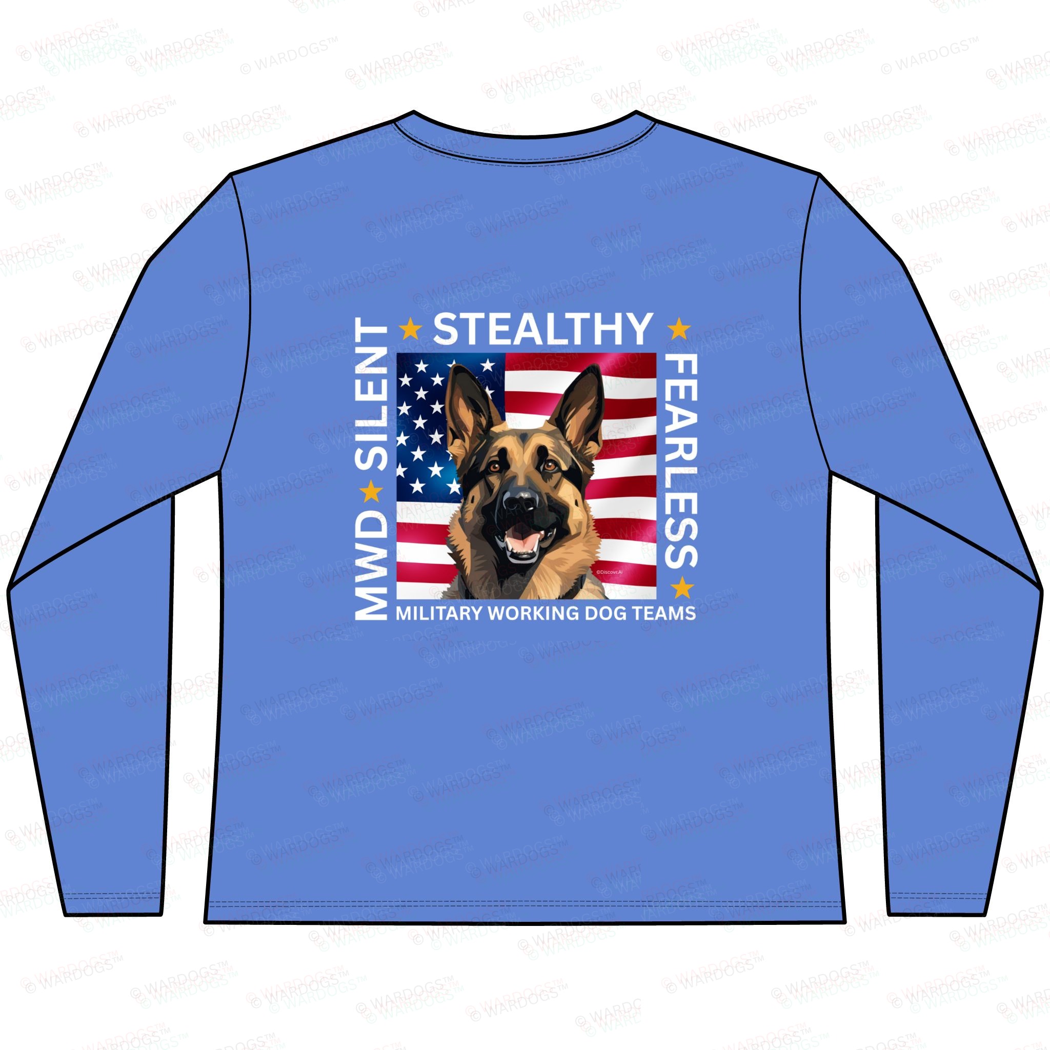 Womens Military Working Dog Team Long Sleeve Tee — "Silent • Stealthy • Fearless" - Image 6