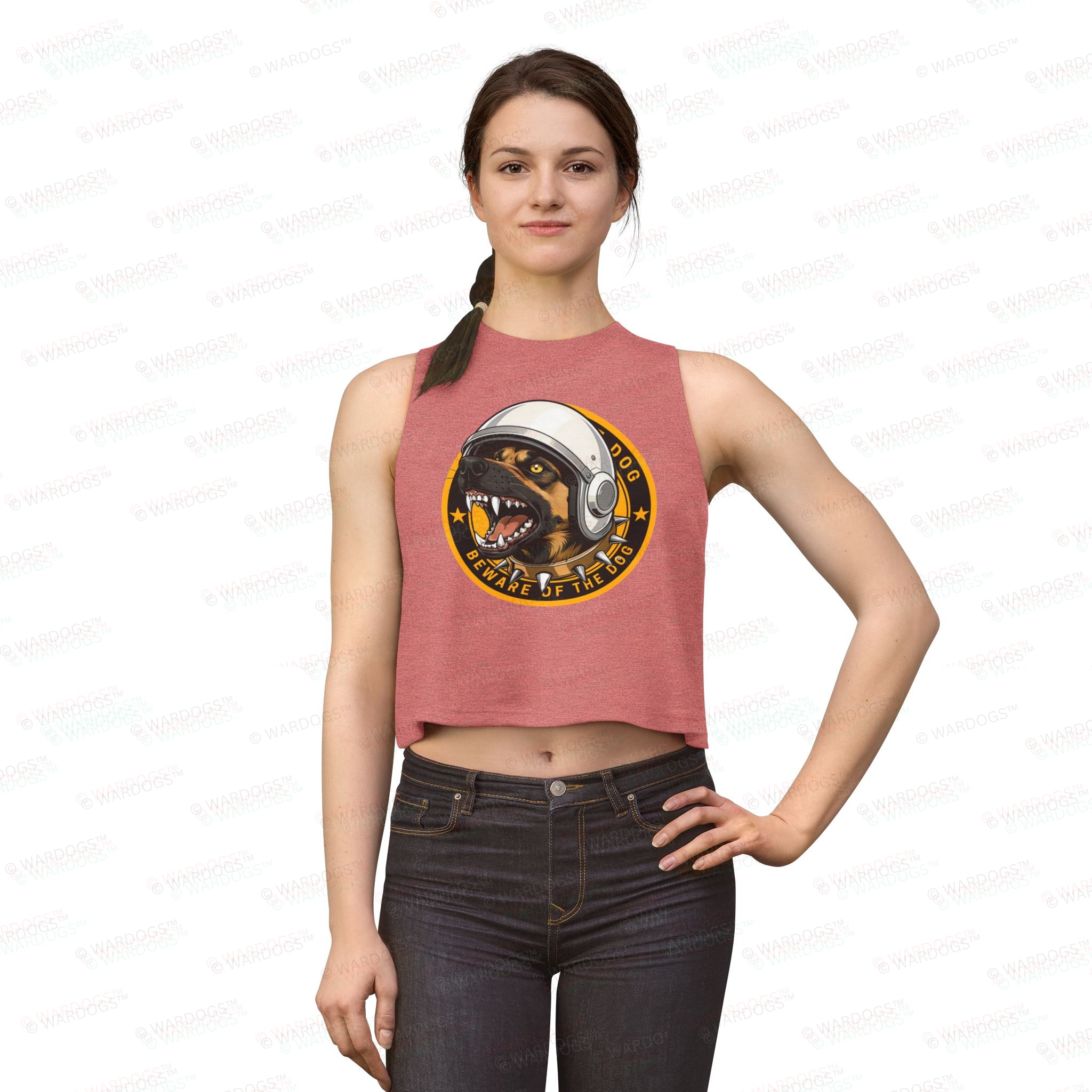 US SPACE FORCE BEWARE MALINOIS CROP TOP - Image 3