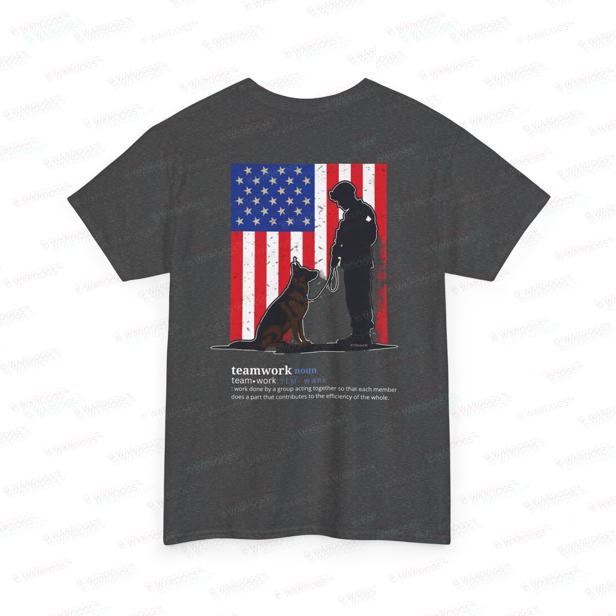 US Military Canine “Teamwork” Tee – White Text - Image 6