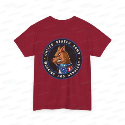 U.S. Army K9 Working Dog Handler T-Shirt – circle/back