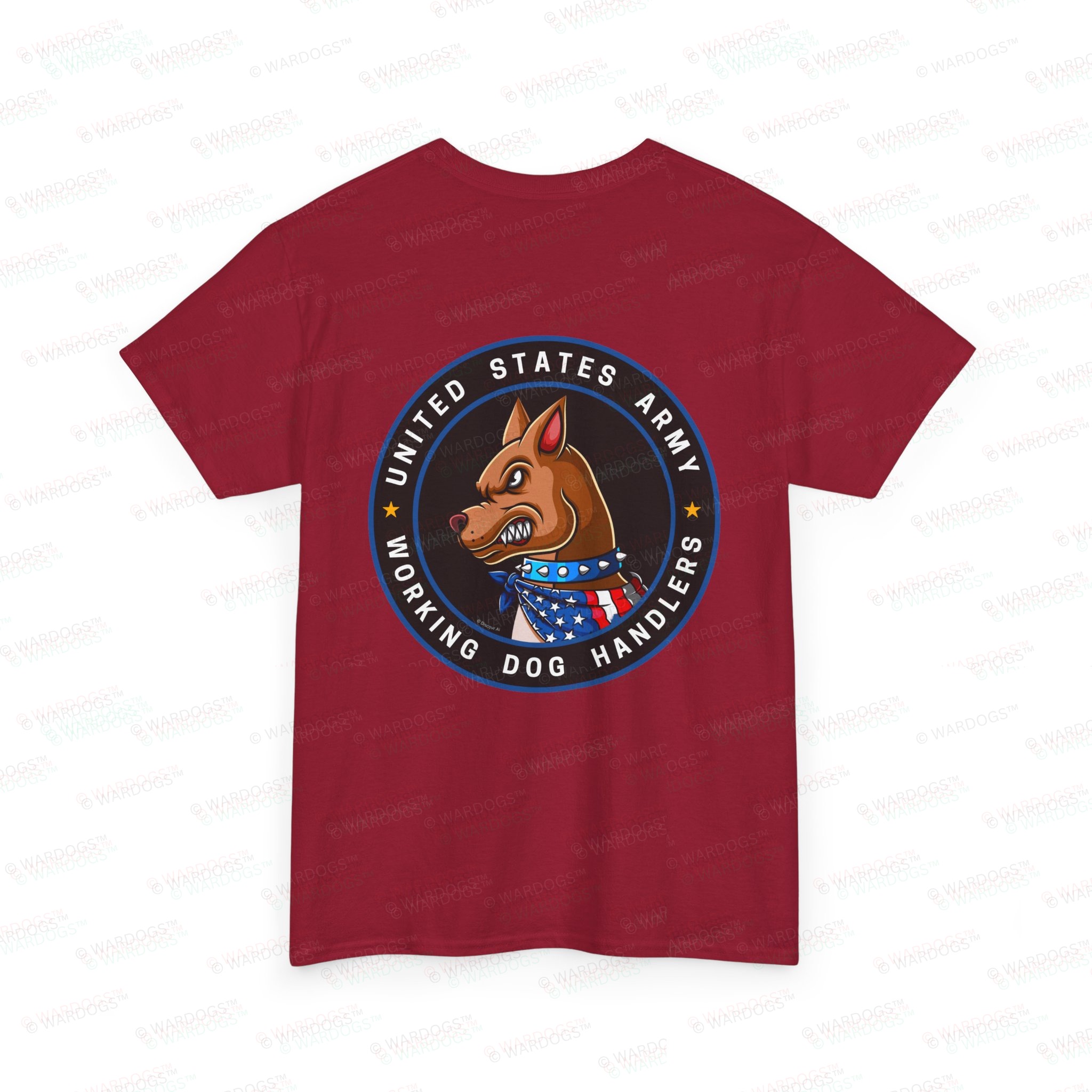 U.S. Army K9 Working Dog Handler T-Shirt - circle/back