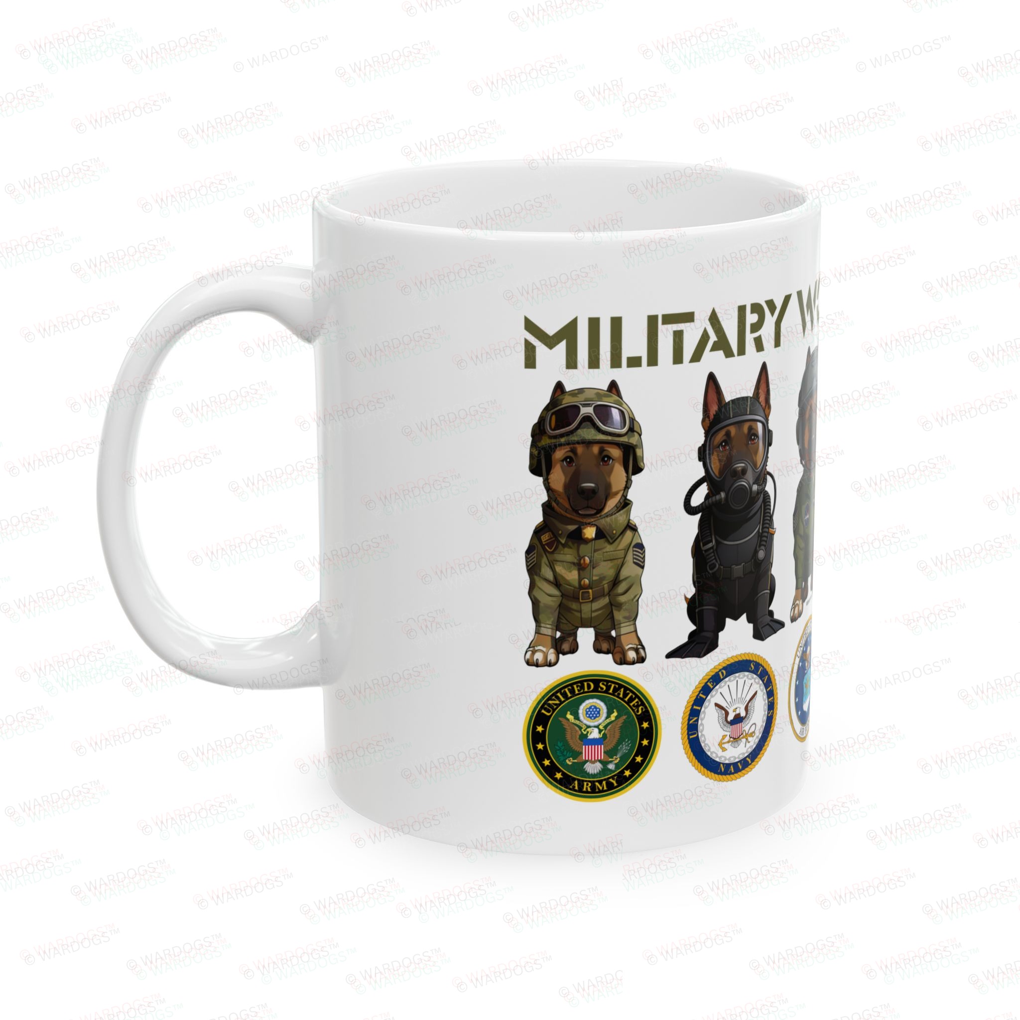 Military Working Dog Mug – K9 Service Branches Ceramic Coffee Cup (11oz/15oz) - Image 3