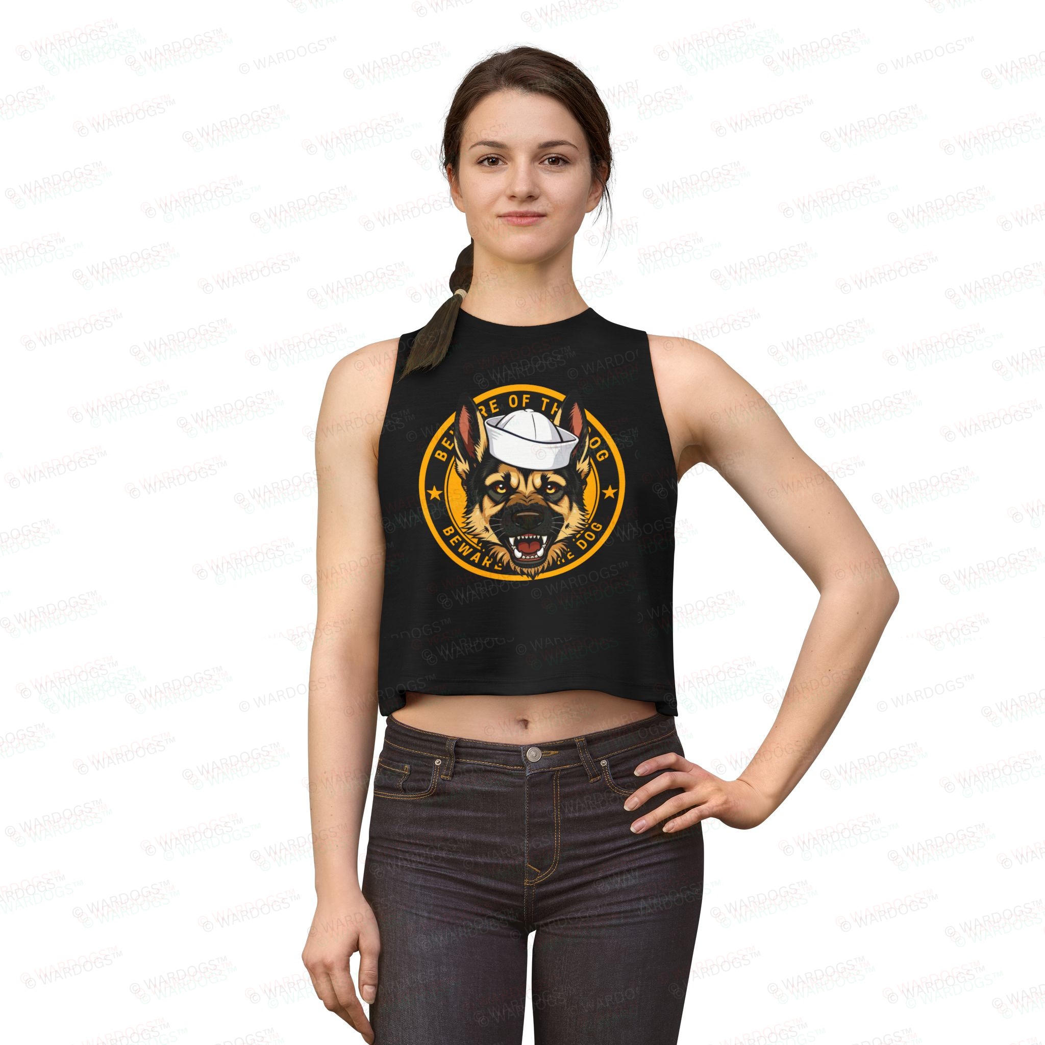 US NAVY BEWARE MALINOIS CROP TOP - Image 7