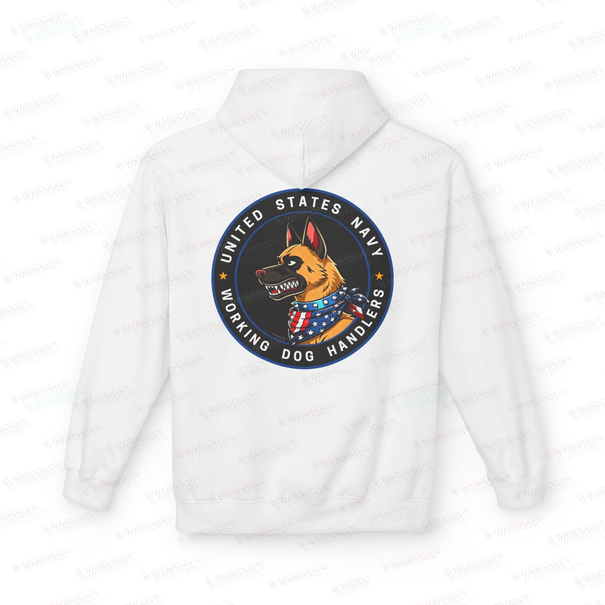 US Navy Hoodie — Circle Design Back - Image 2