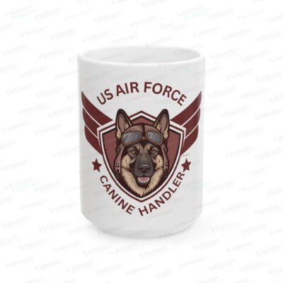 US Air Force Canine Handler Ceramic Mug – Military K9 Coffee Cup (11oz/15oz)
