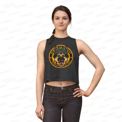 US ARMY BEWARE MALINOIS CROP TOP
