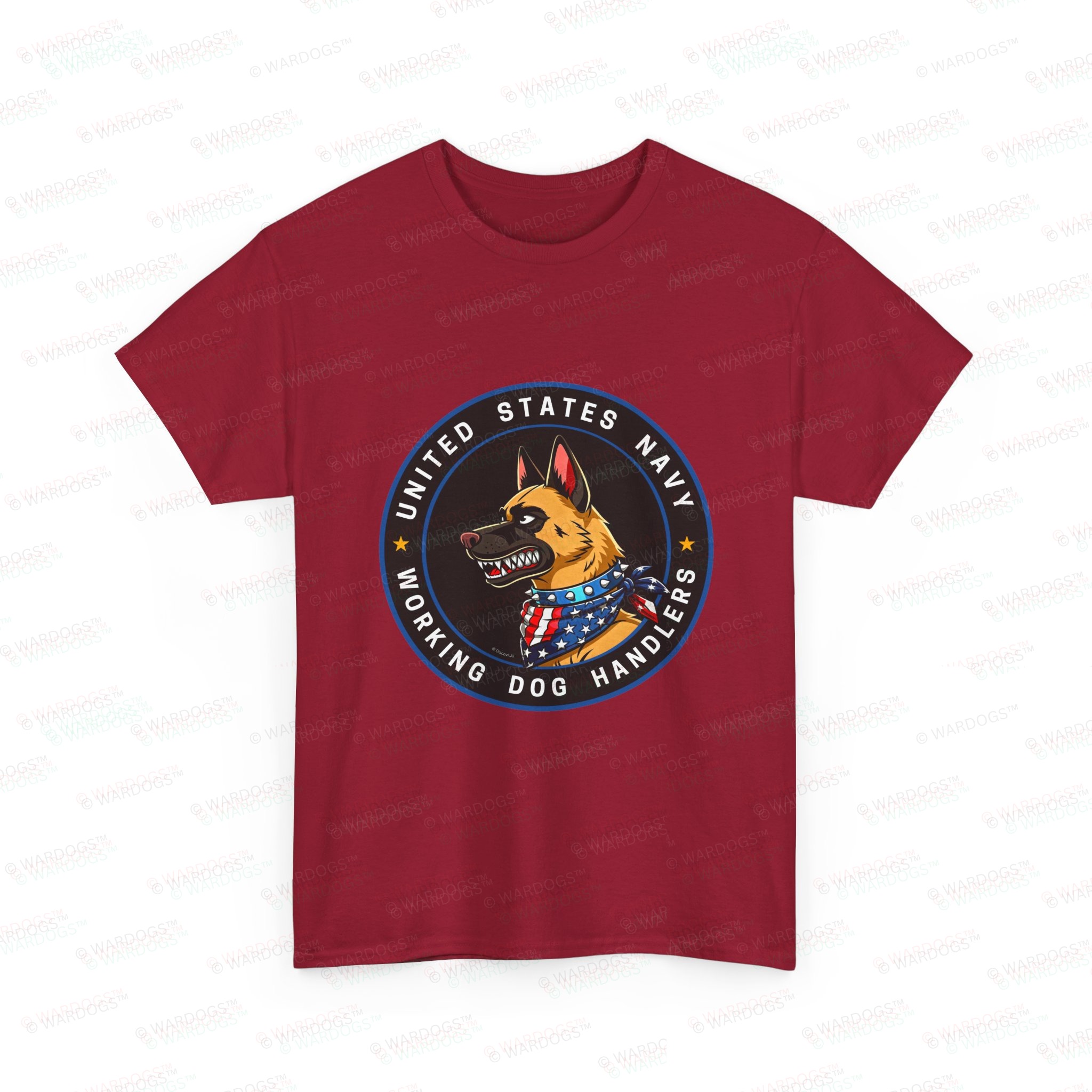 US NAVY K9 Working Dog Handler T-Shirt - circle/front - Image 10